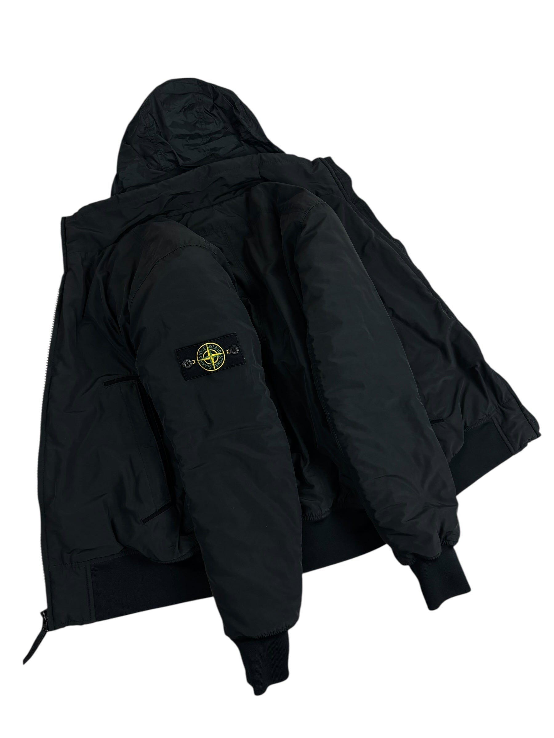 Veste Stone Island noir taille S - Logo et étiquette