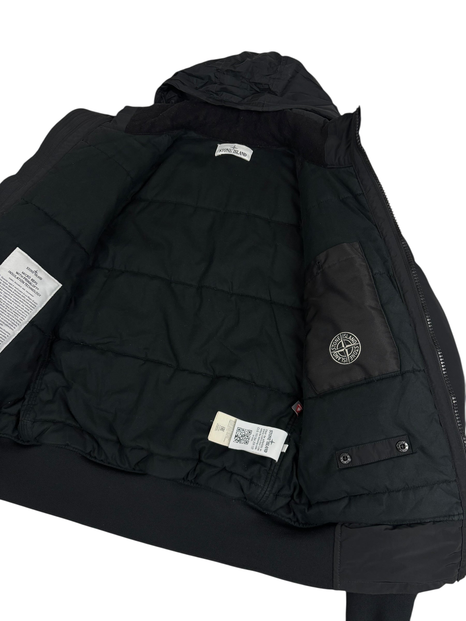 Veste Stone Island noir taille S - Logo et étiquette