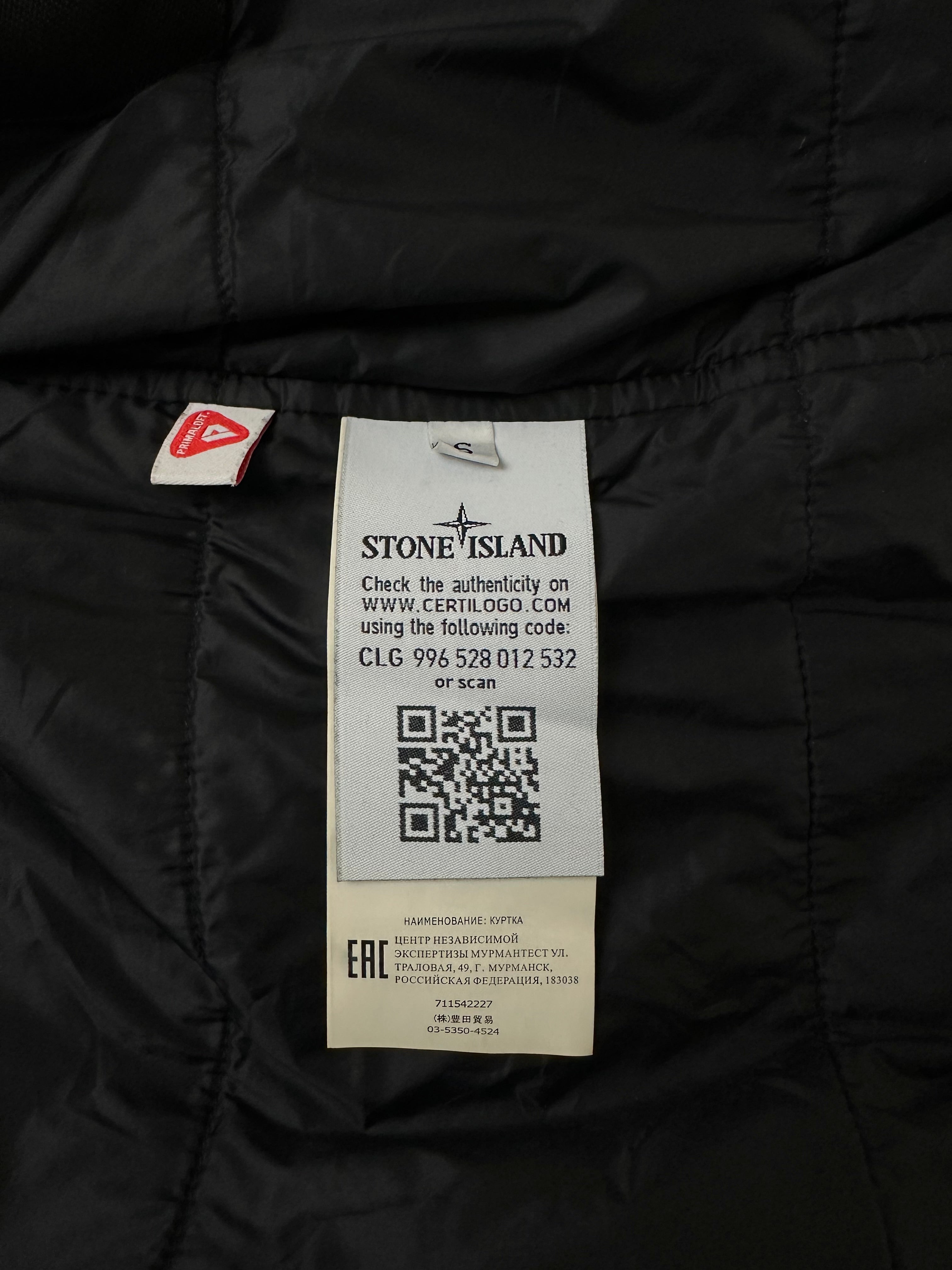 Veste Stone Island noir taille S - Logo et étiquette