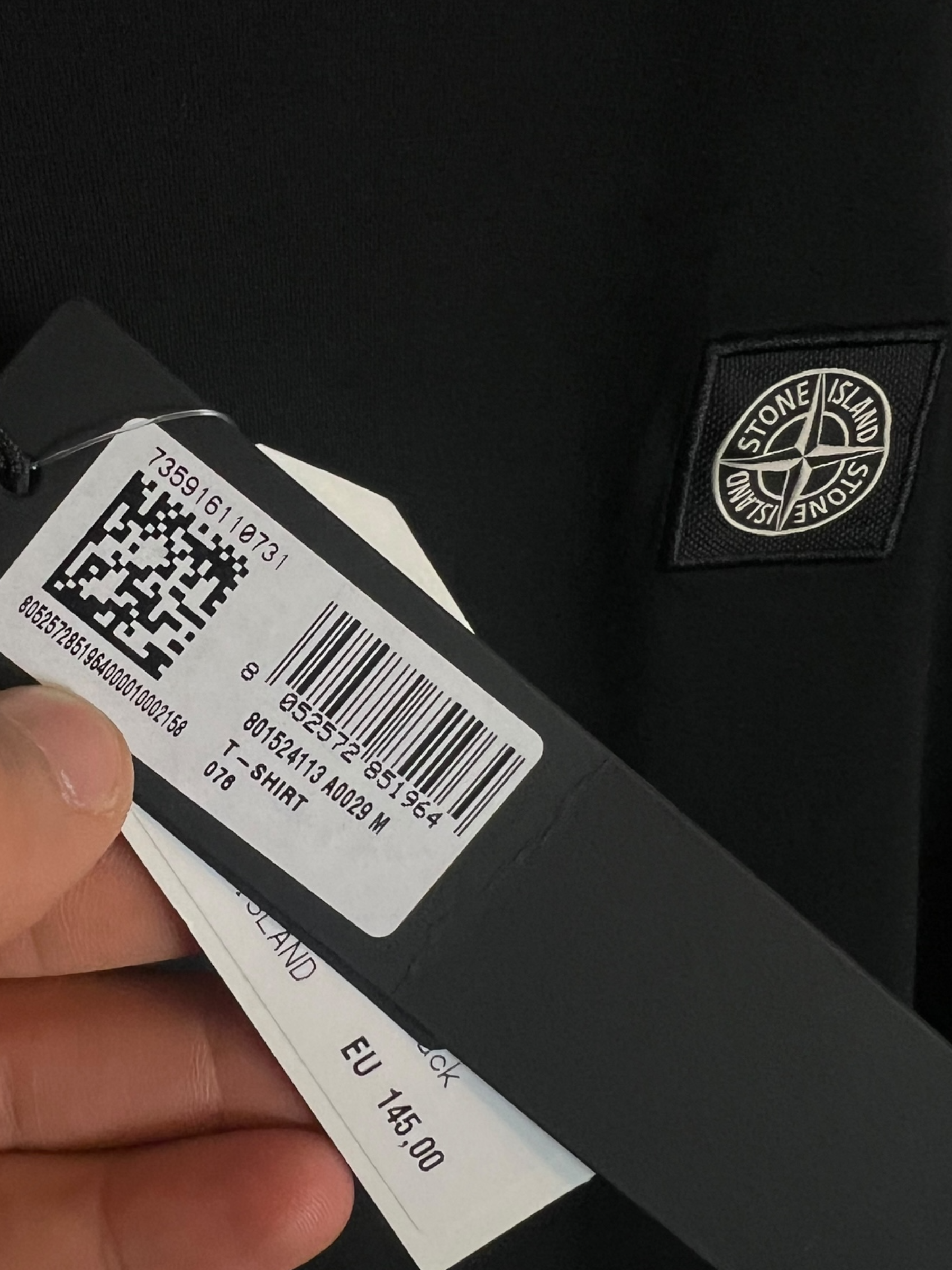 Veste Stone Island noir taille S - Vue côté