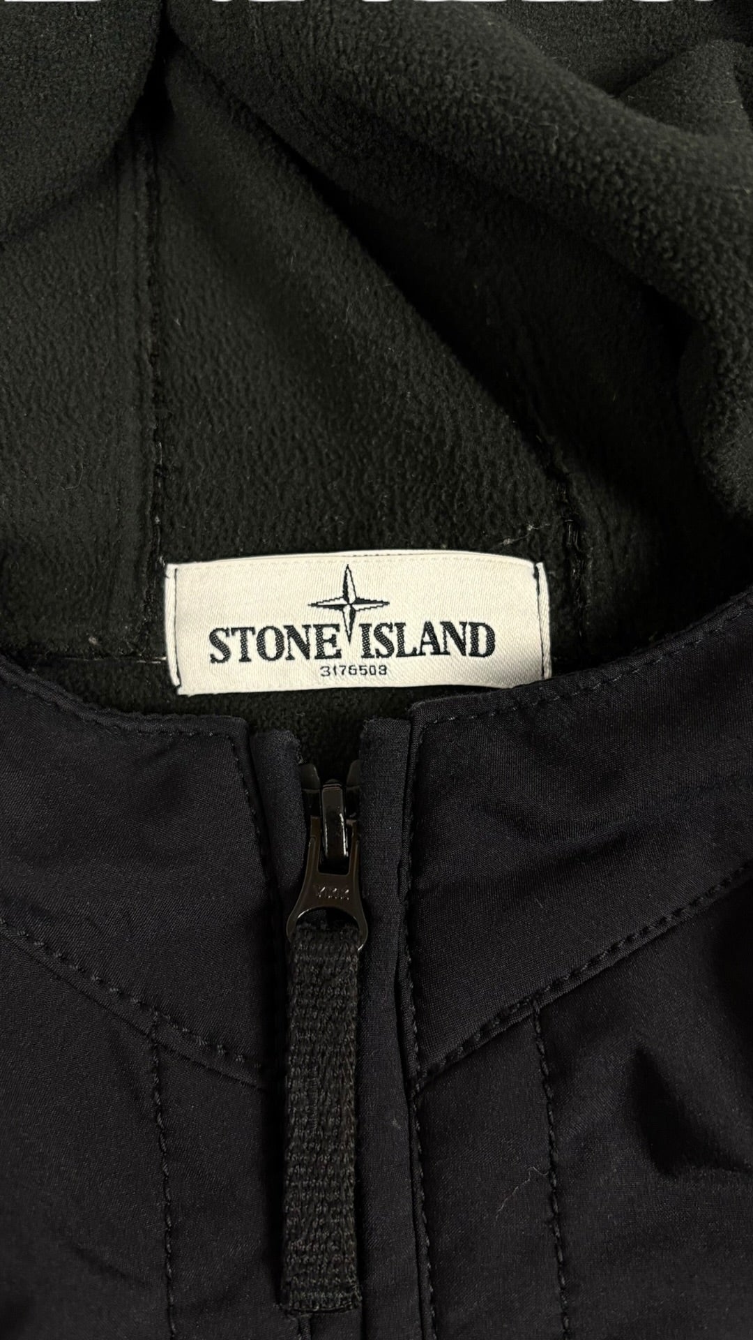 Veste Stone Island noir taille XXXL - Détail