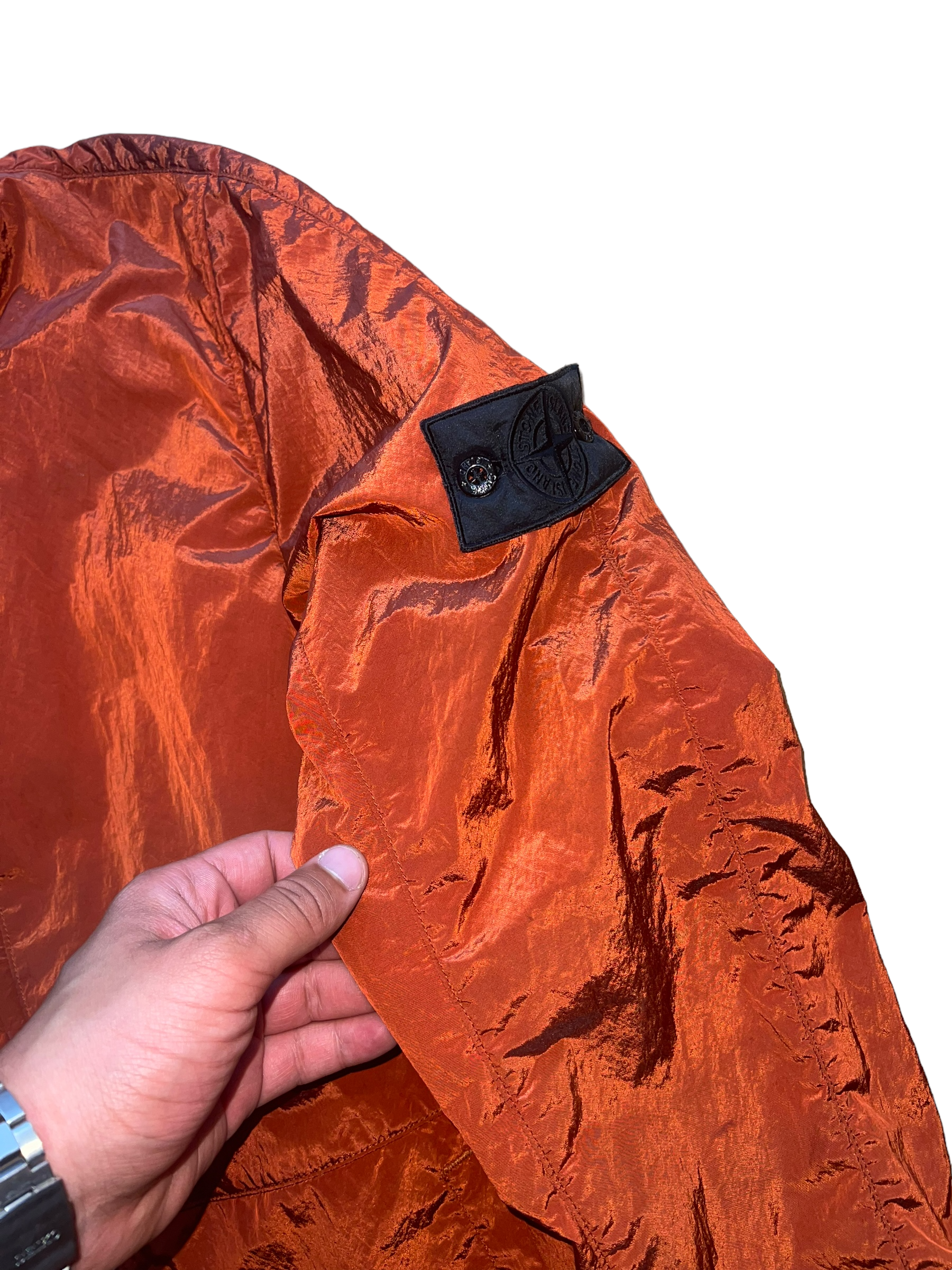 Veste Stone Island orange taille L - Détail