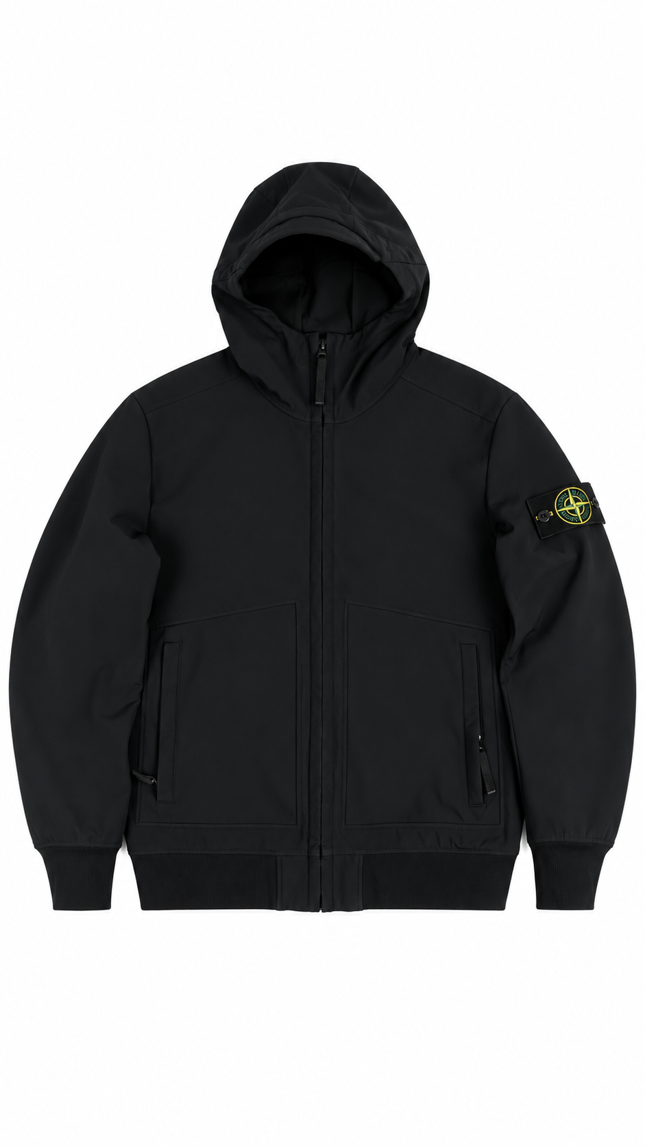Veste Stone Island Soft Shell-R à Capuche noir taille XL, seconde main authentifiée NB08 — vue 1