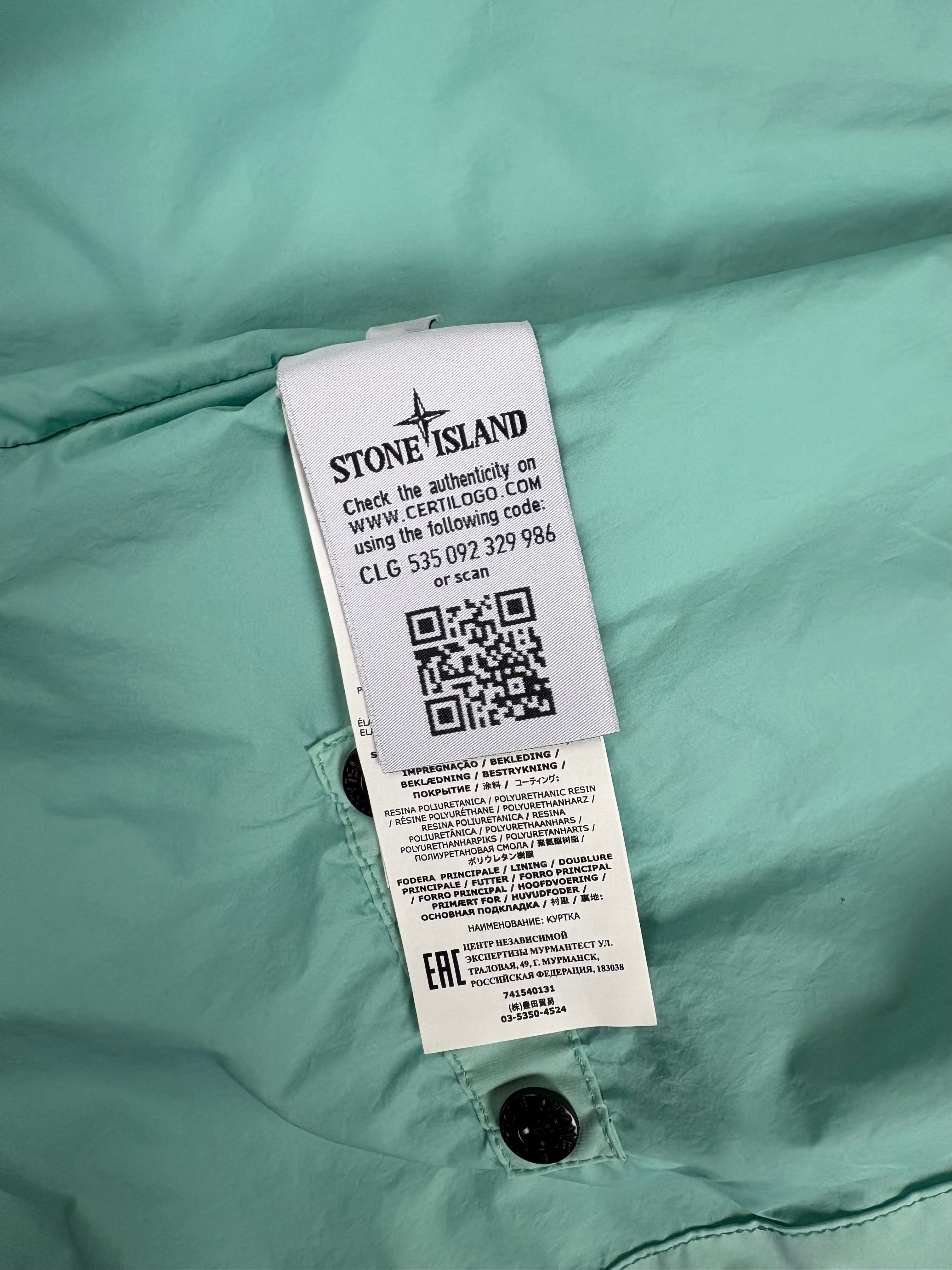Veste Stone Island turquoise taille S - Vue côté