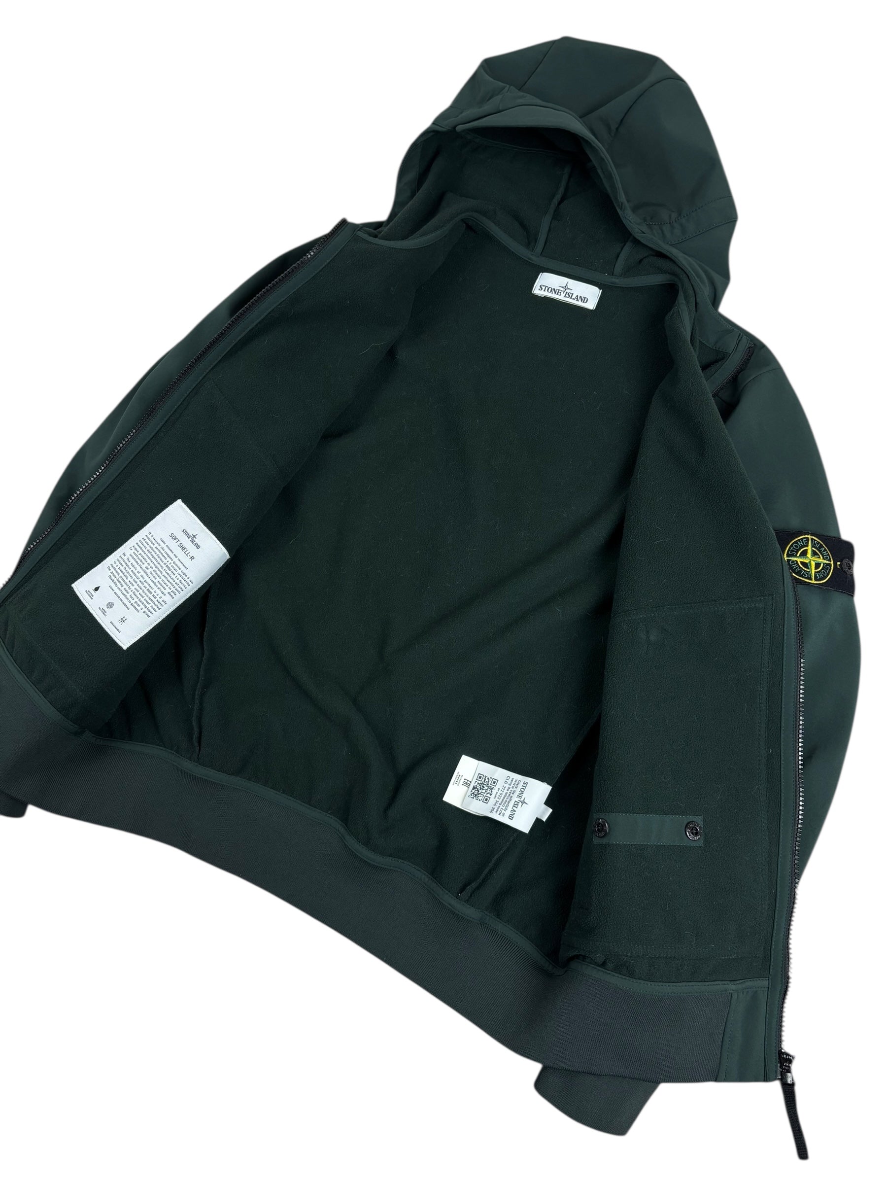 Veste Stone Island vert pétrole taille M - Détail