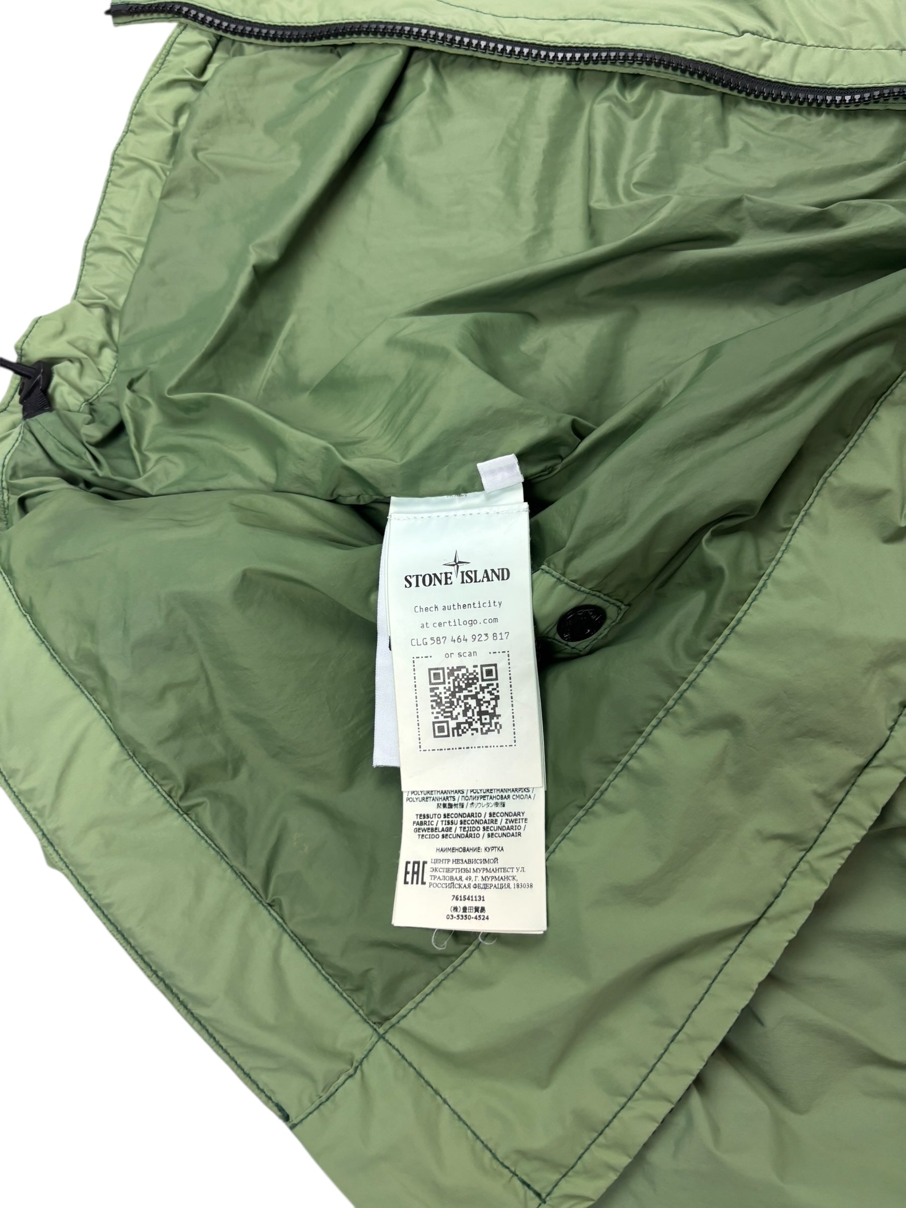 Veste Stone Island vert taille M - Détail