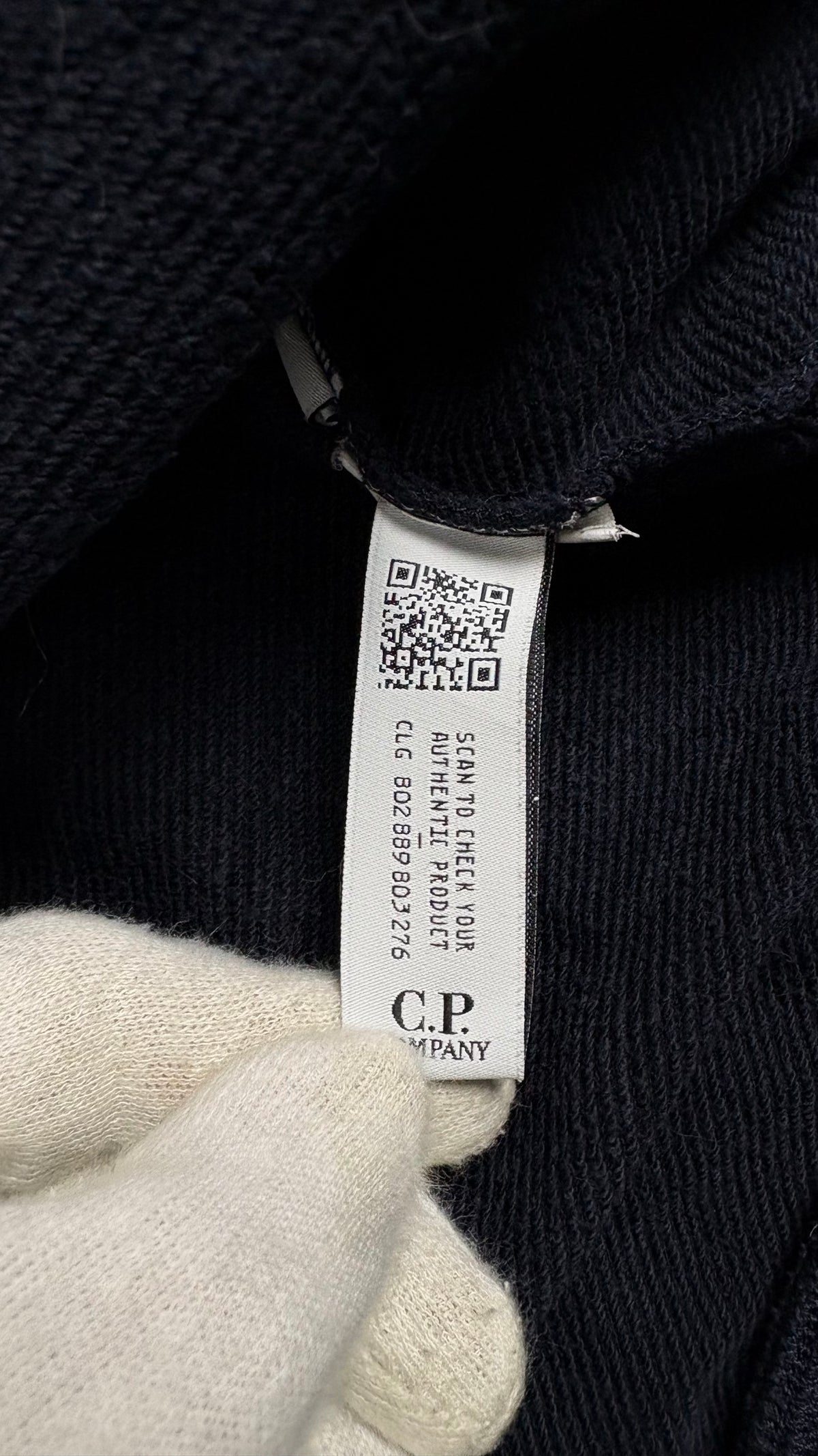 Sweat-shirt Hoodie C.P Company Lens Bande Logo Marine Taille M – photo complémentaire 3 – NB08 Shop