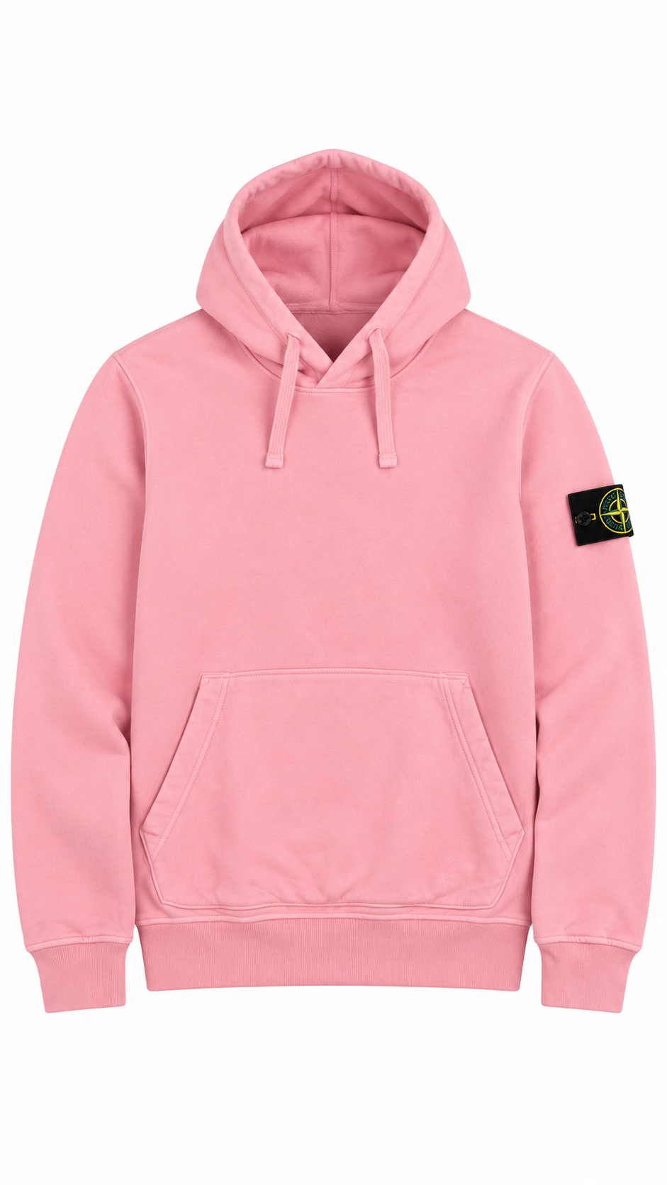 Sweat-shirt Hoodie Stone Island Cotton Fleece rose, taille S – vue de face – NB08 Shop