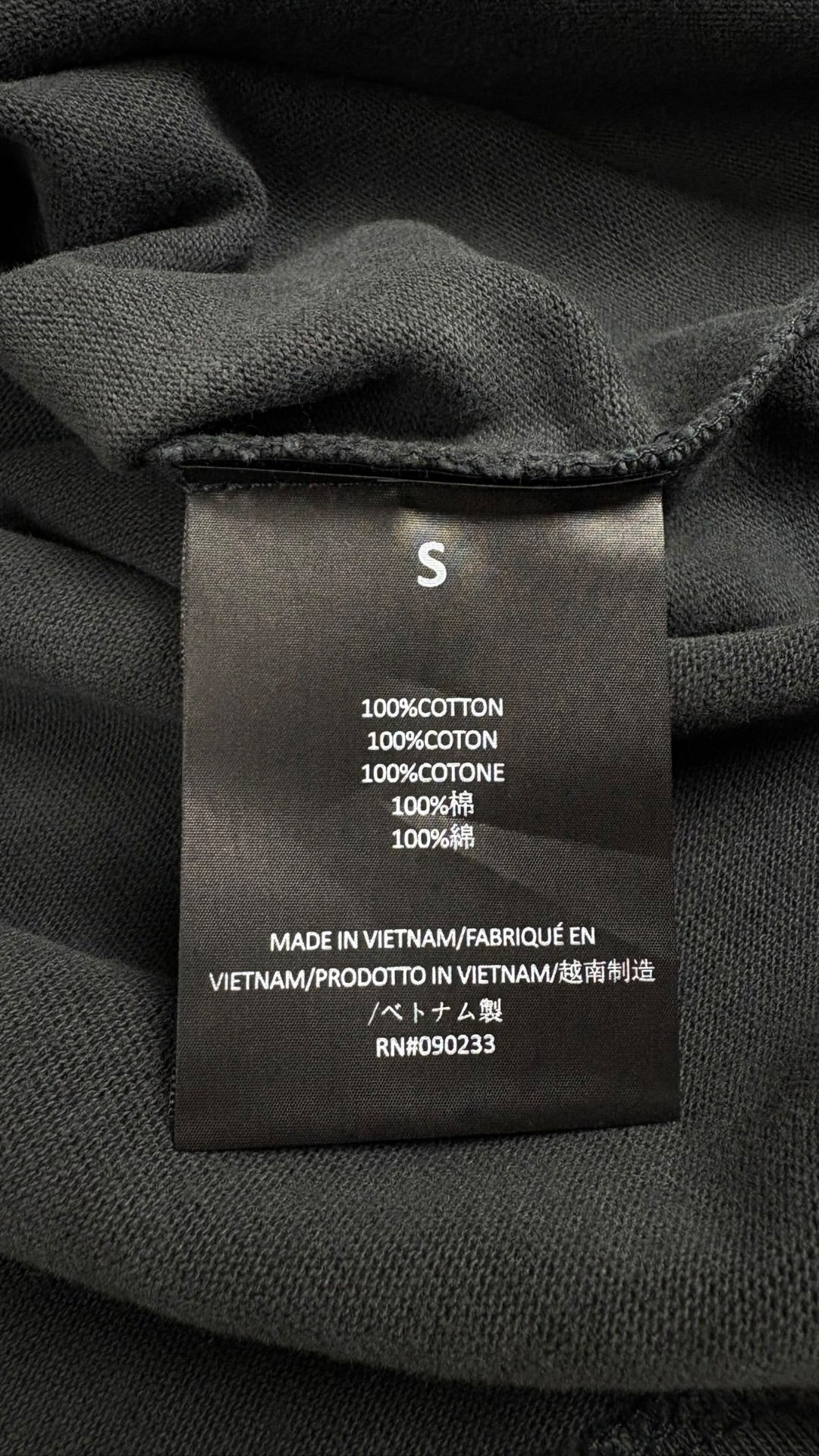 T-shirt Essentials gris logo Fear of God neuf collection 2026 - détail | Authentique NB08