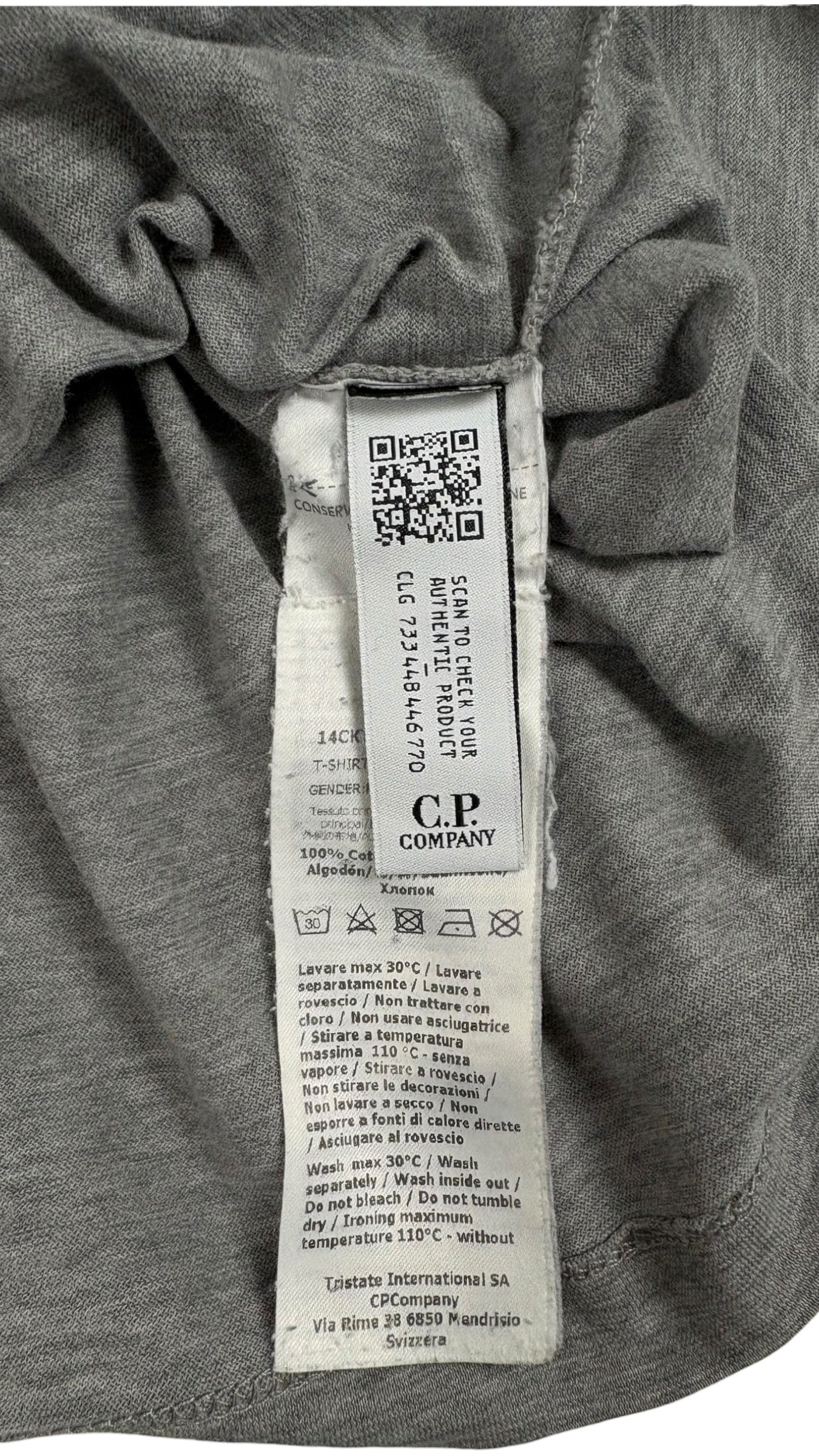 Tee-shirt C.P Company Junior gris taille 14 ans - vue 4/4