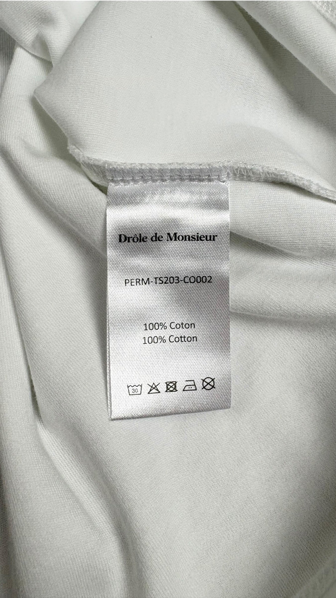 Tee-shirt Drôle De Monsieur Slogan blanc Collection 2026 - vue 4/4