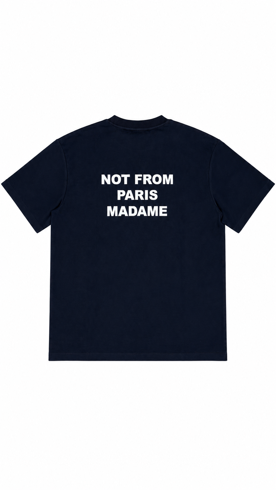 Tee-shirt Drôle De Monsieur Slogan marine neuf - vue 2/4