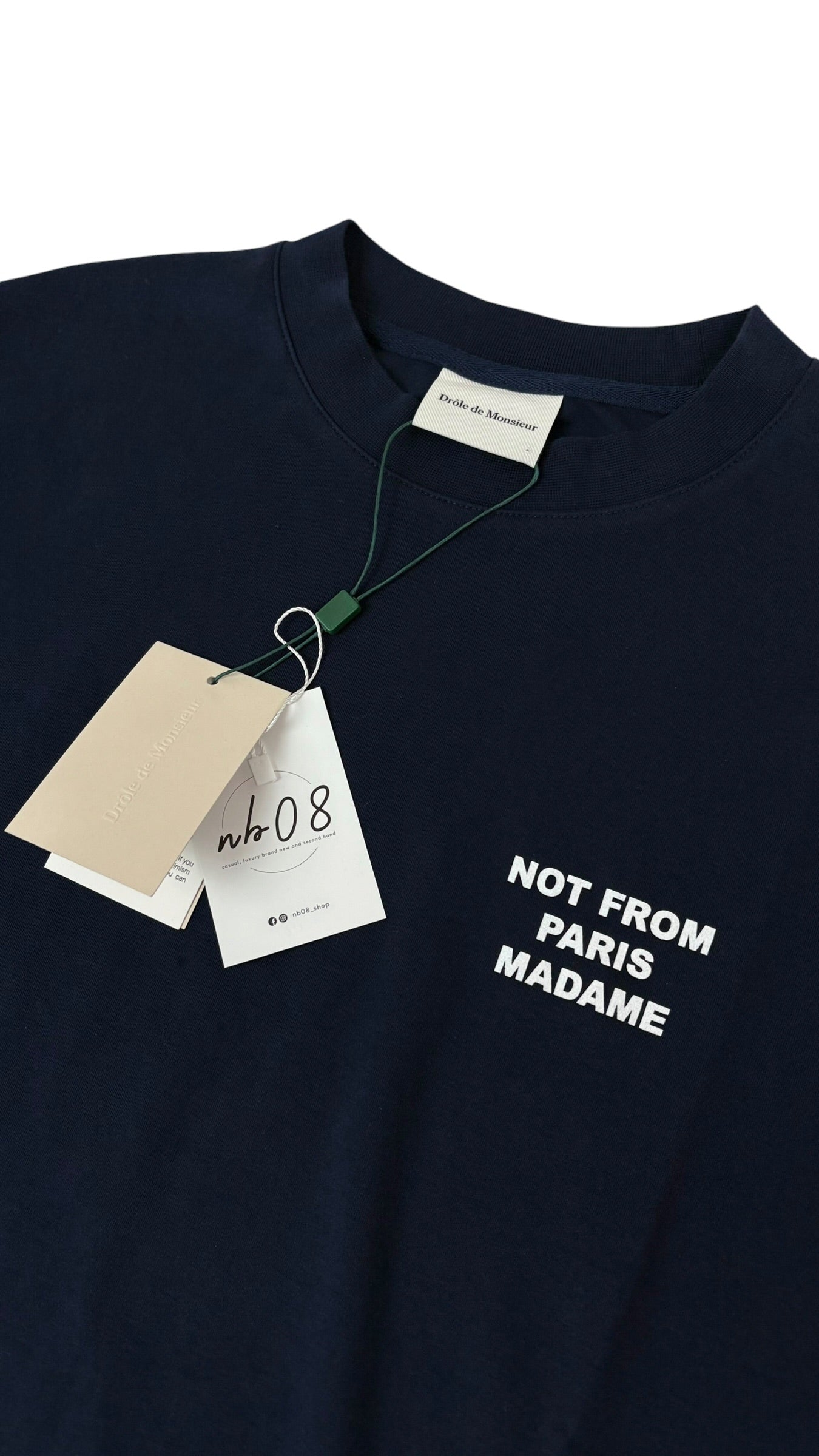 Tee-shirt Drôle De Monsieur Slogan marine neuf - vue 3/4