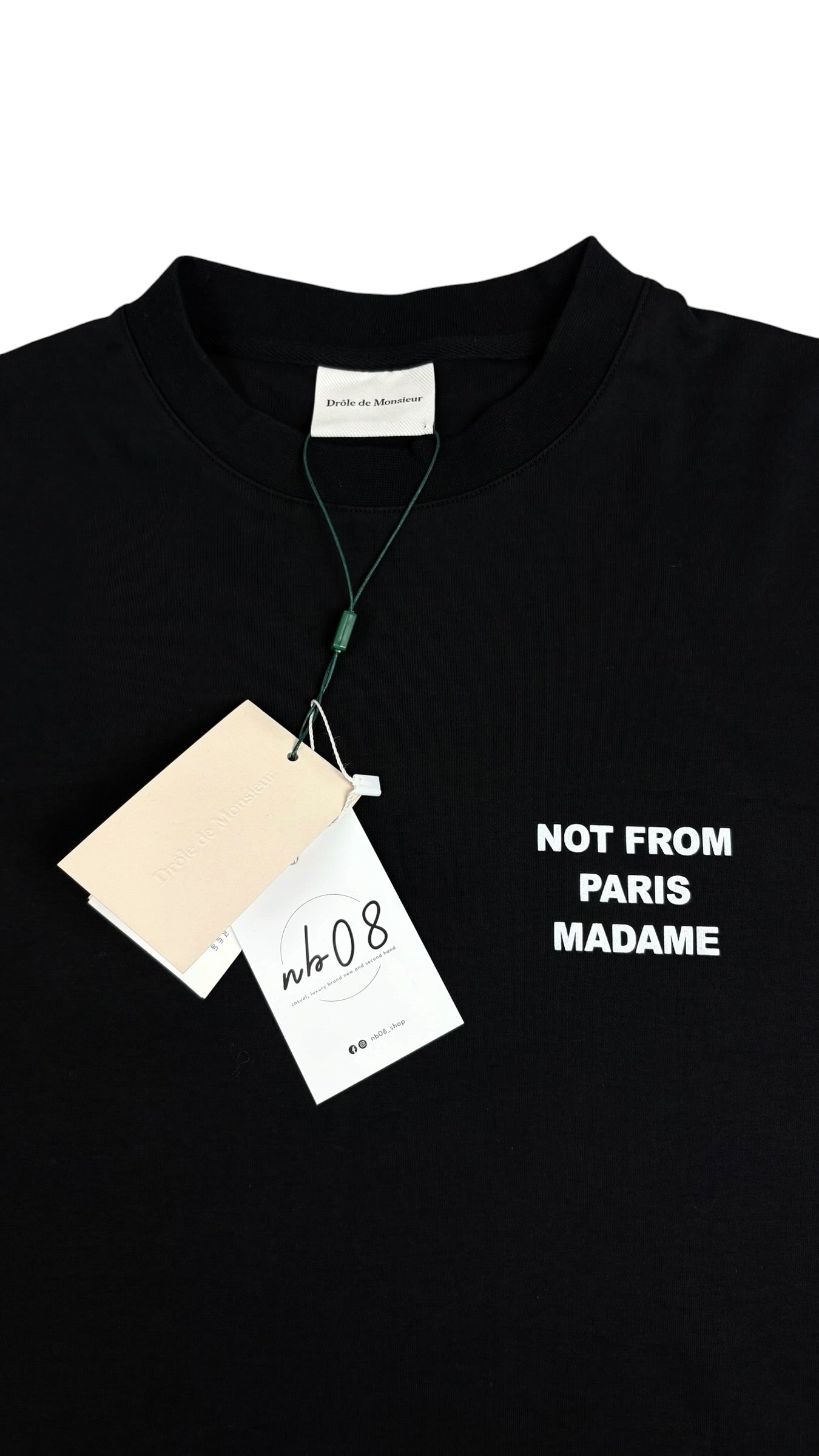 Tee-shirt Drôle De Monsieur Slogan noir neuf - vue 3/4