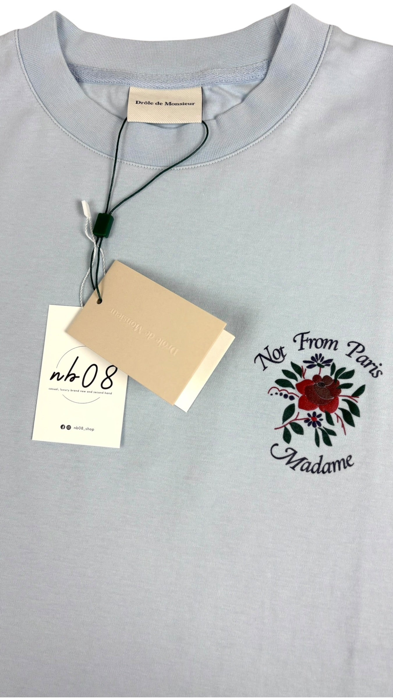 Tee-shirt Drôle De Monsieur Slogan Rose bleu taille M - vue 3/4