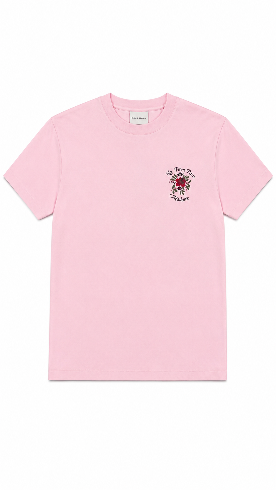 Tee-shirt Drôle De Monsieur Slogan Rose rose - vue 1/4