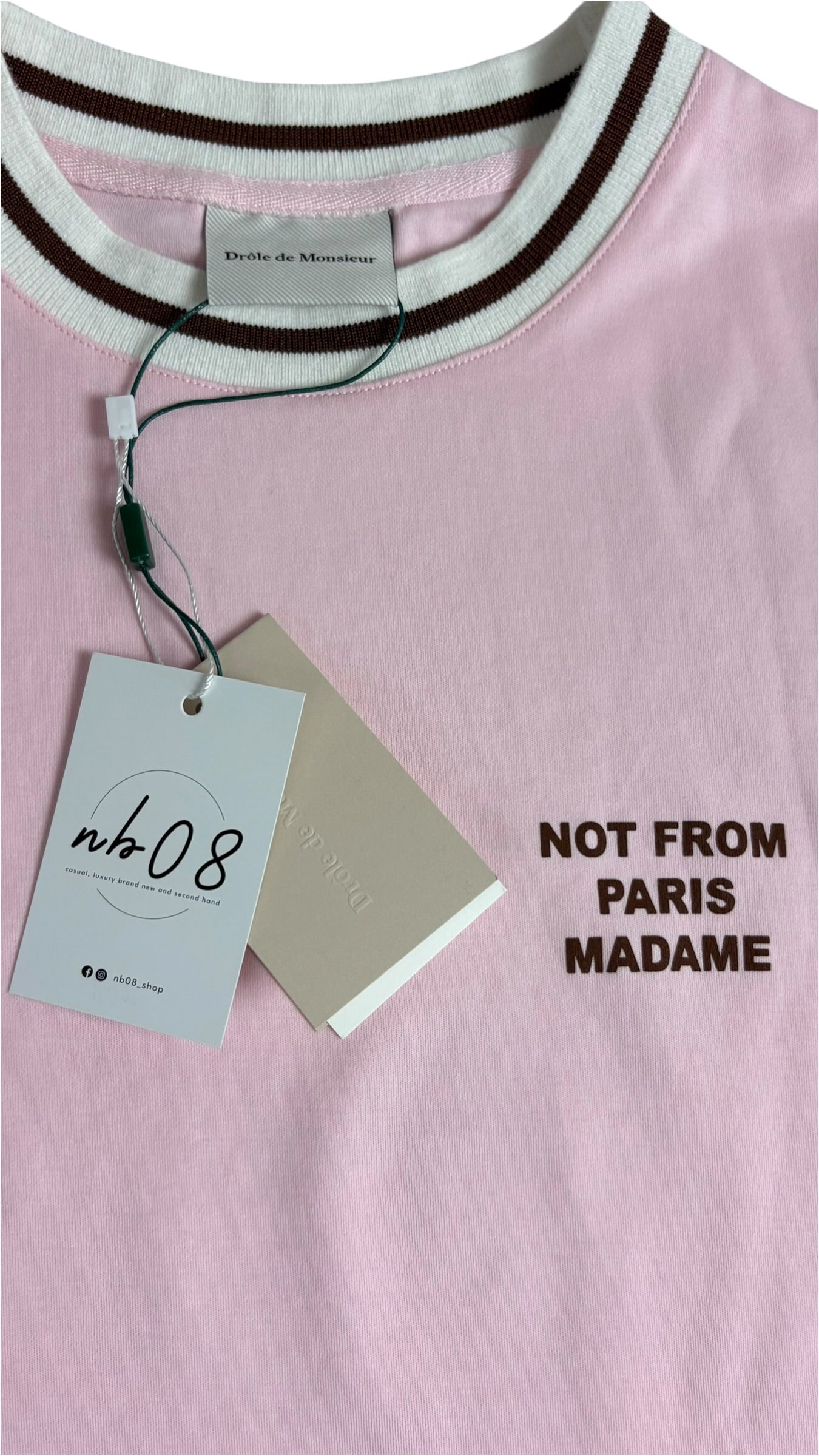Tee-shirt Drôle De Monsieur Slogan Sport rose - vue 2/3