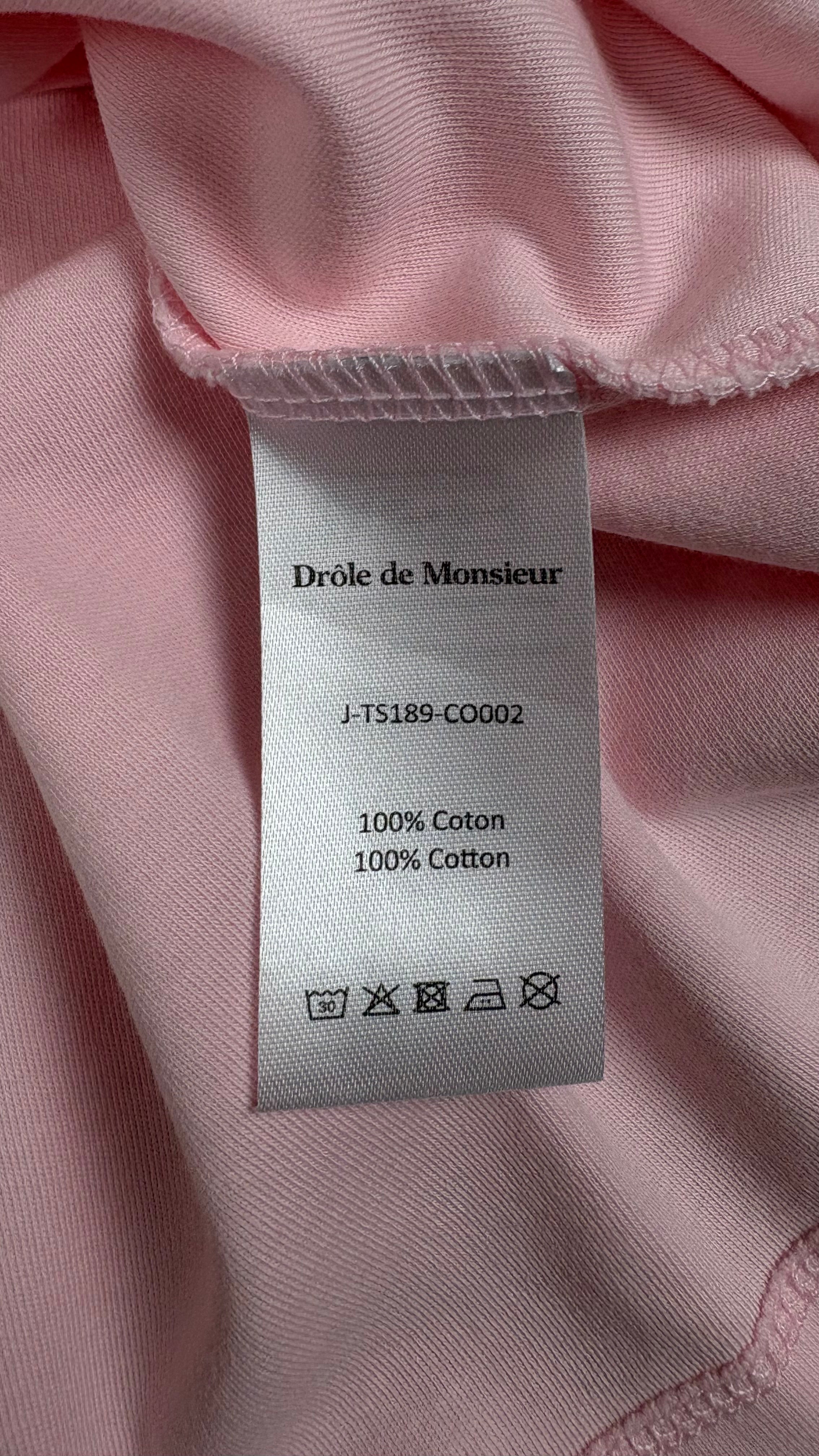 Tee-shirt Drôle De Monsieur Slogan Sport rose - vue 3/3