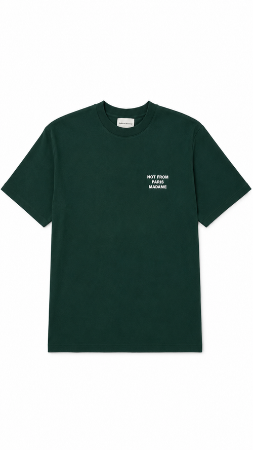 Tee-shirt Drôle De Monsieur Slogan - Vert - Neuf