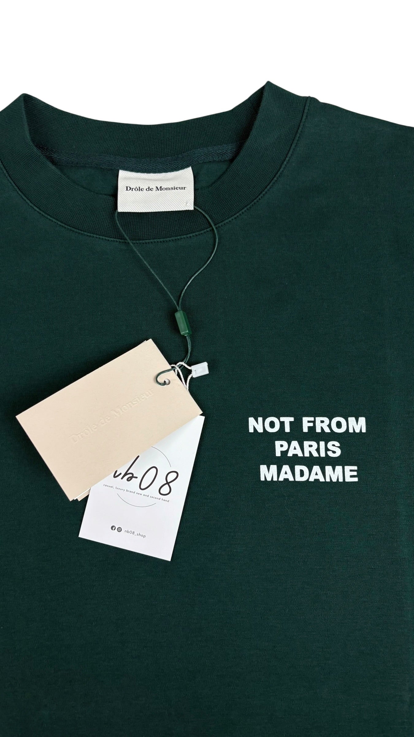 Tee-shirt Drôle De Monsieur Slogan vert neuf - vue 3/4