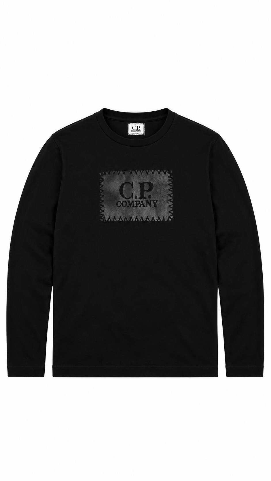 Tee-shirt Manches Longues C.P Company Logo Imprimé Noir taille L – vue de face – NB08 Shop