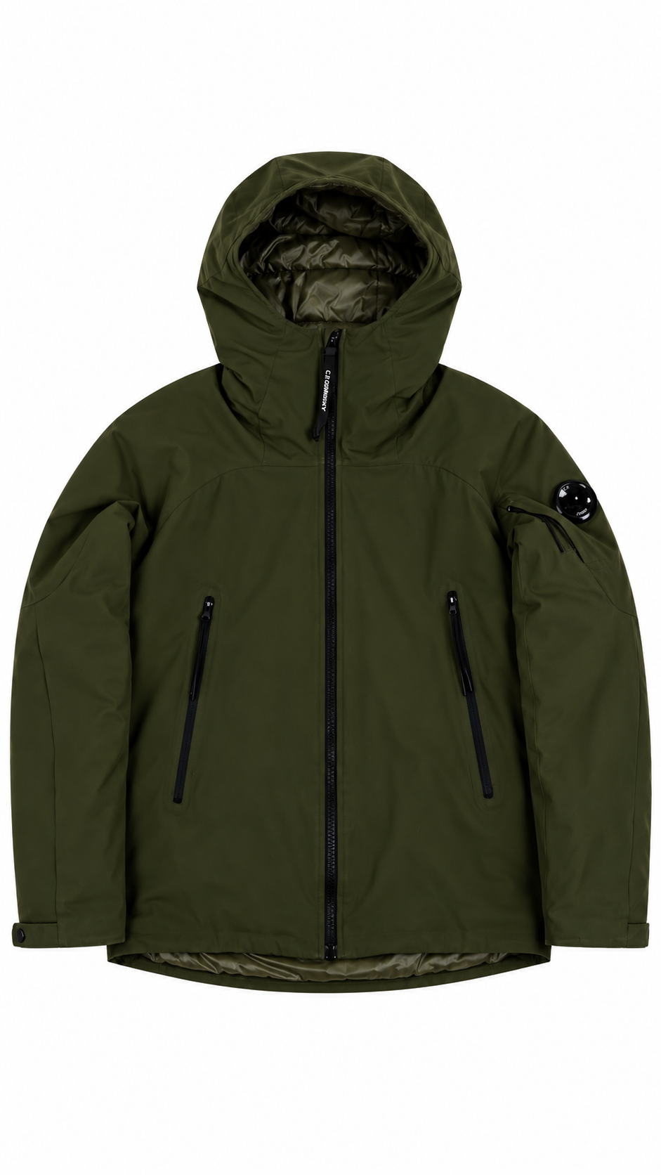 Veste à Capuche C.P Company Junior Pro-Tek Kaki Taille 12 ans – vue de face – NB08 Shop