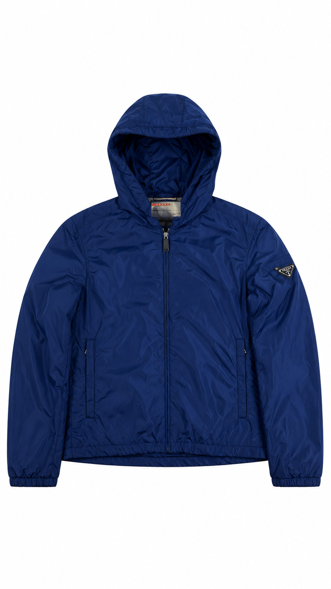 Veste à Capuche Prada Nylon Bleu Taille 48 – vue de face – NB08 Shop