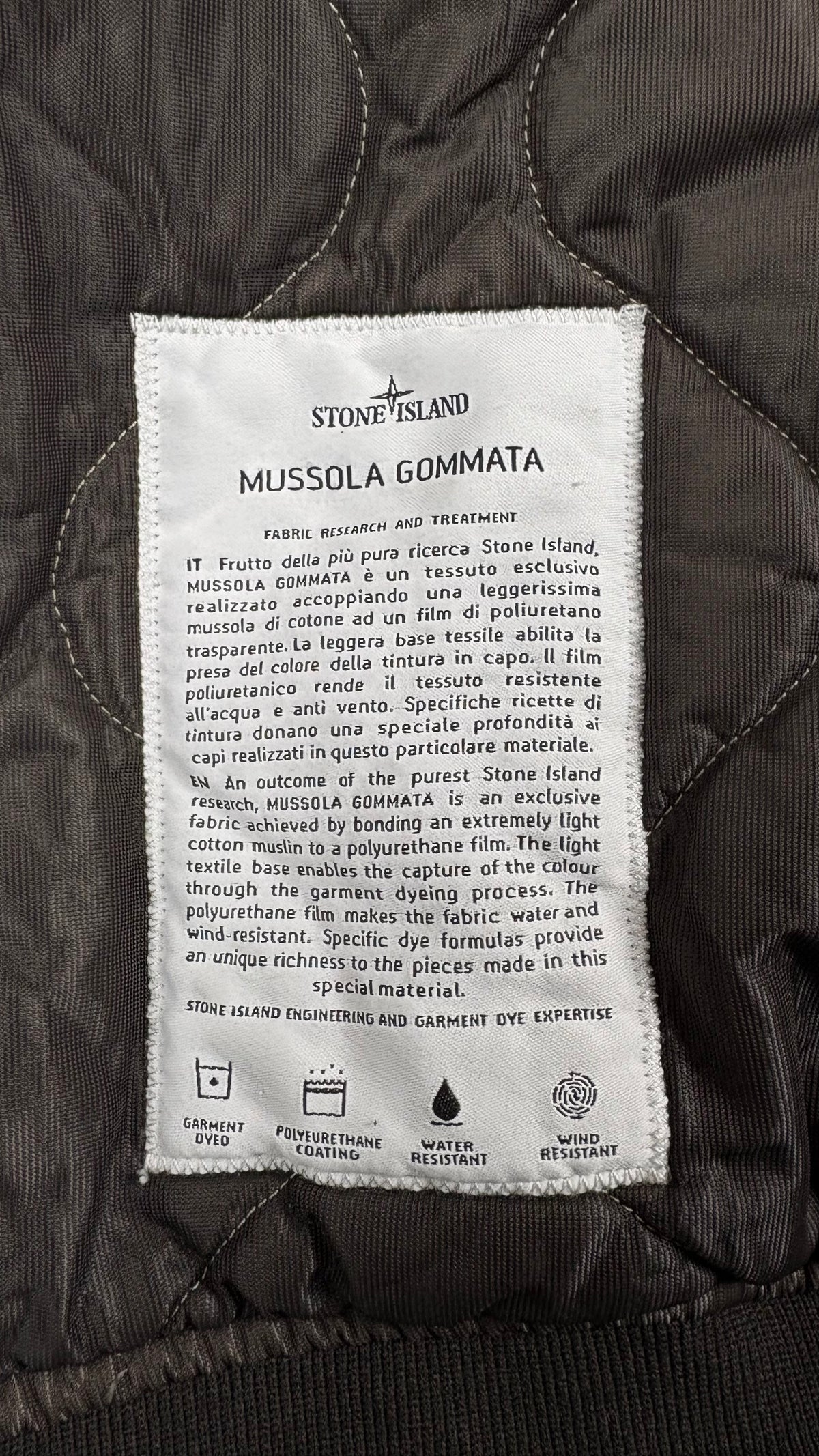 Veste à Capuche Stone Island Vintage Mussola Gommata Marron Taille M – photo complémentaire 3 – NB08 Shop