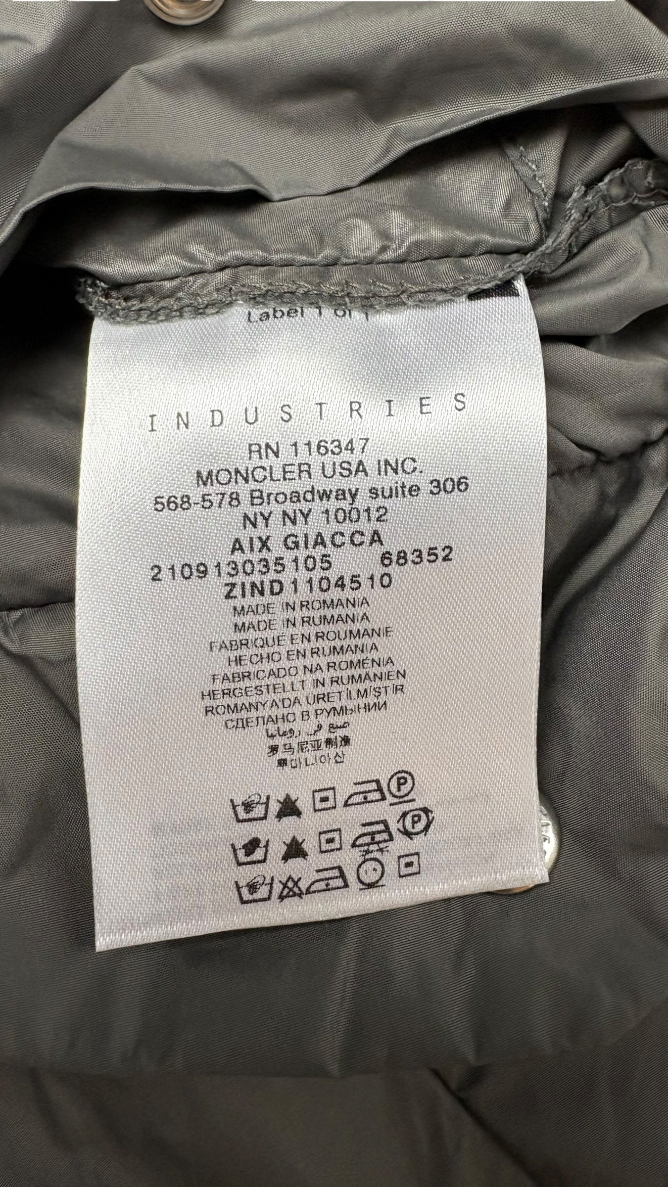 Veste Moncler Aix gris taille 5 - vue 5/5