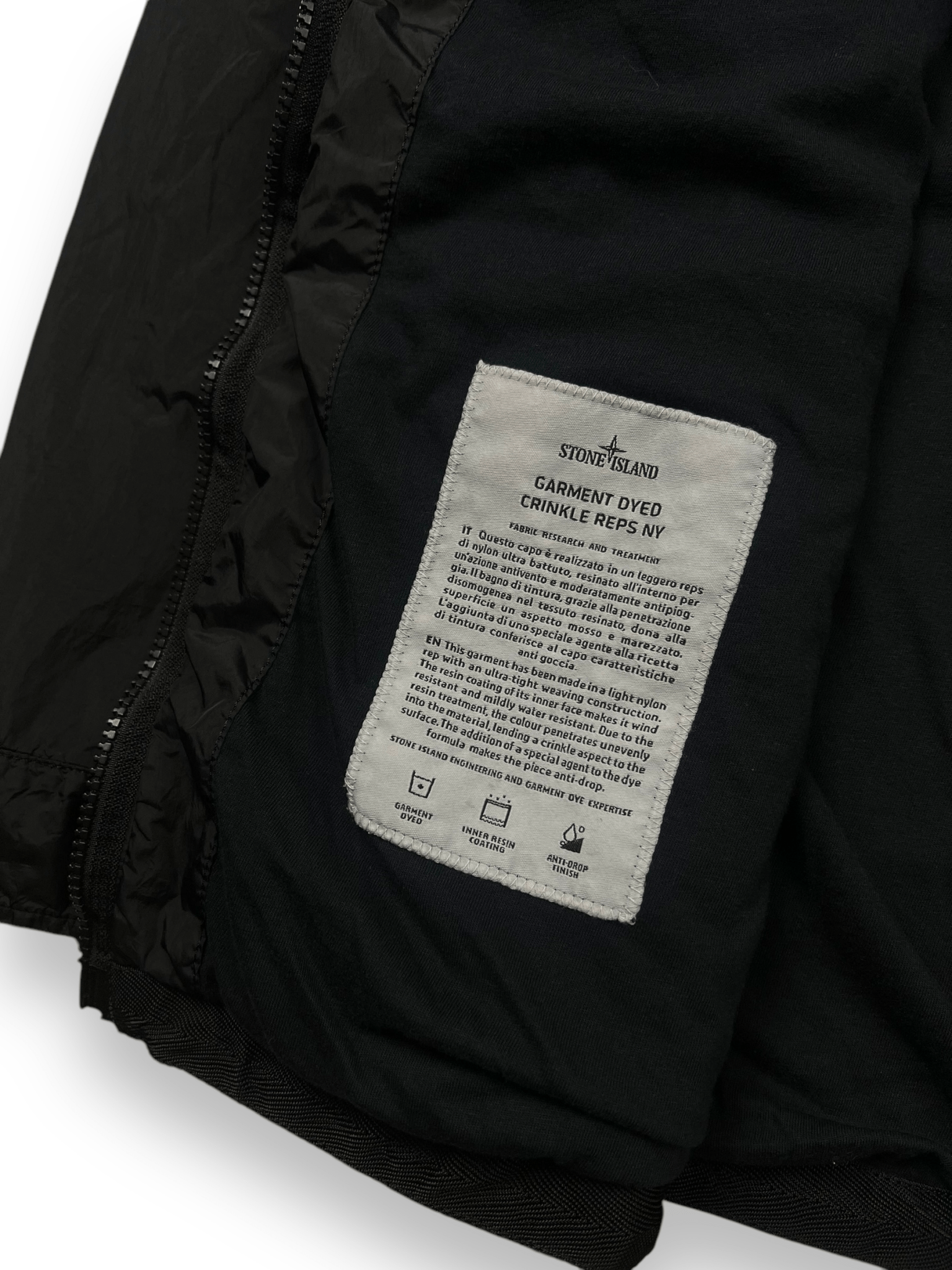 VESTE STONE ISLAND GARMENT DYED CRINKLE REPS NY - NB08 SHOP