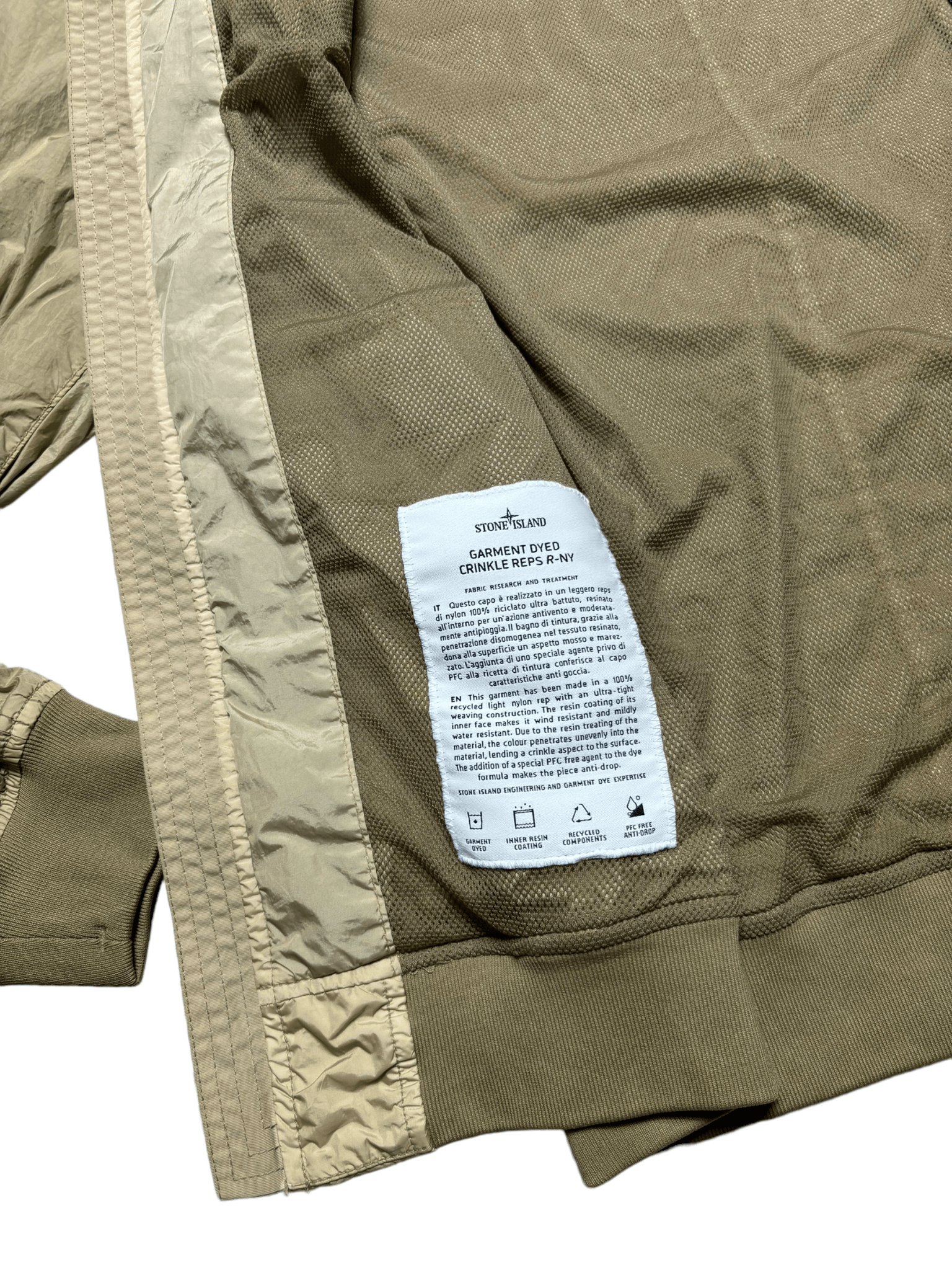 VESTE STONE ISLAND GARMENT DYED CRINKLE REPS R - NY - NB08 SHOP