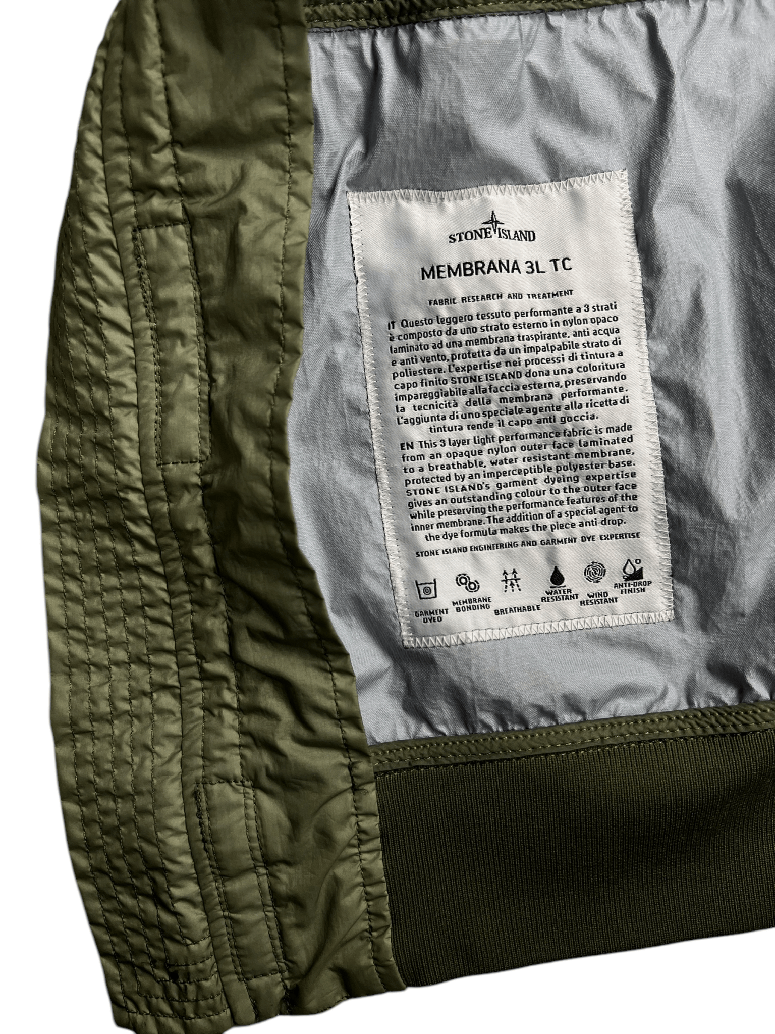 VESTE STONE ISLAND MEMBRANA 3L TC - NB08 SHOP