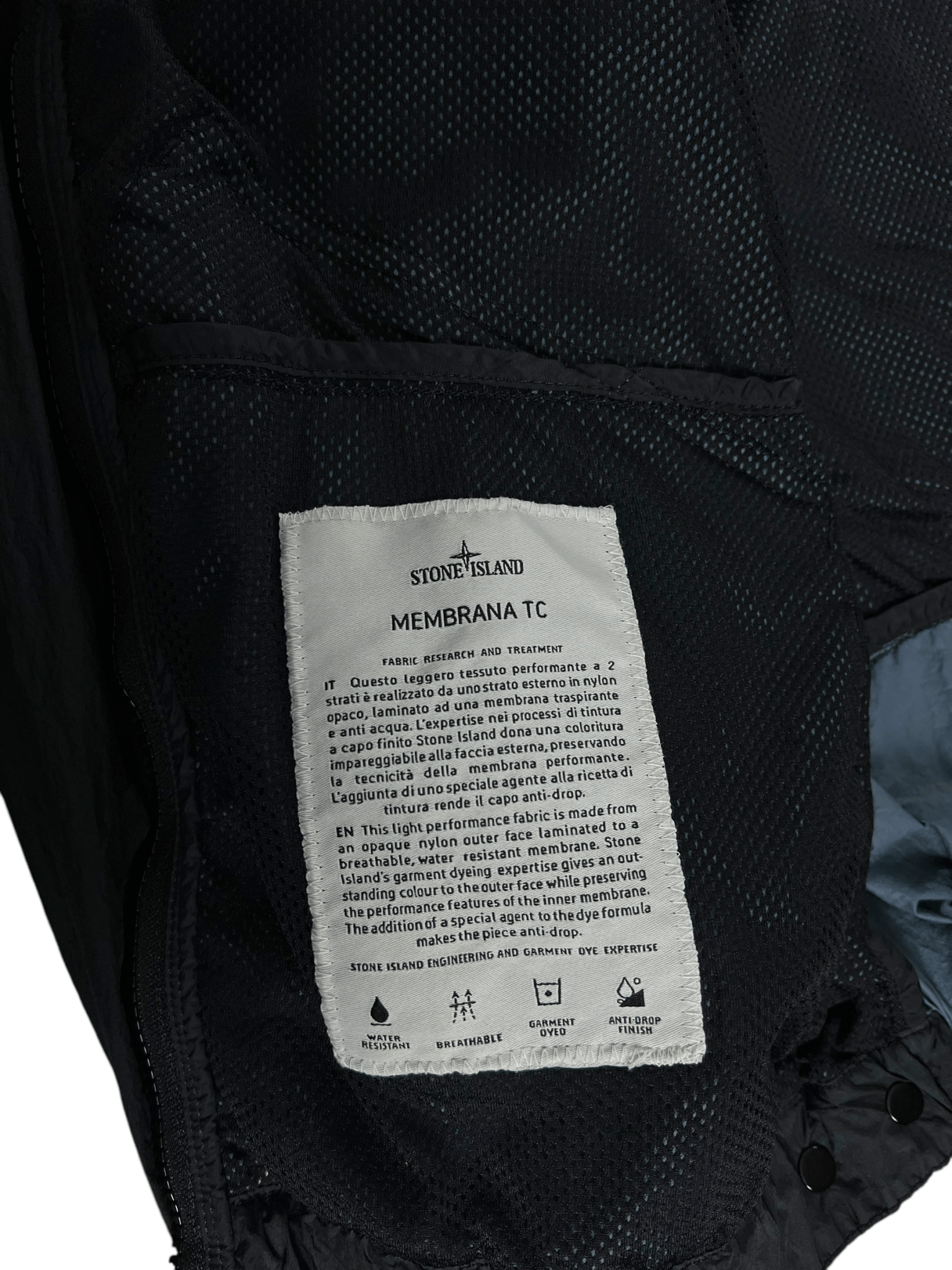 VESTE STONE ISLAND MEMBRANA TC - NB08 SHOP