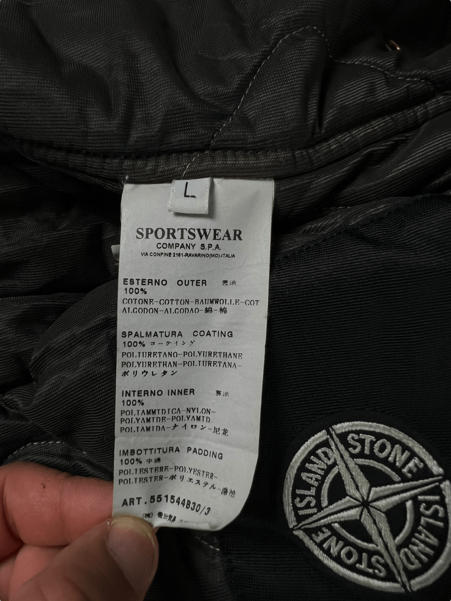 VESTE STONE ISLAND MUSSOLA GOMMATA - NB08 SHOP