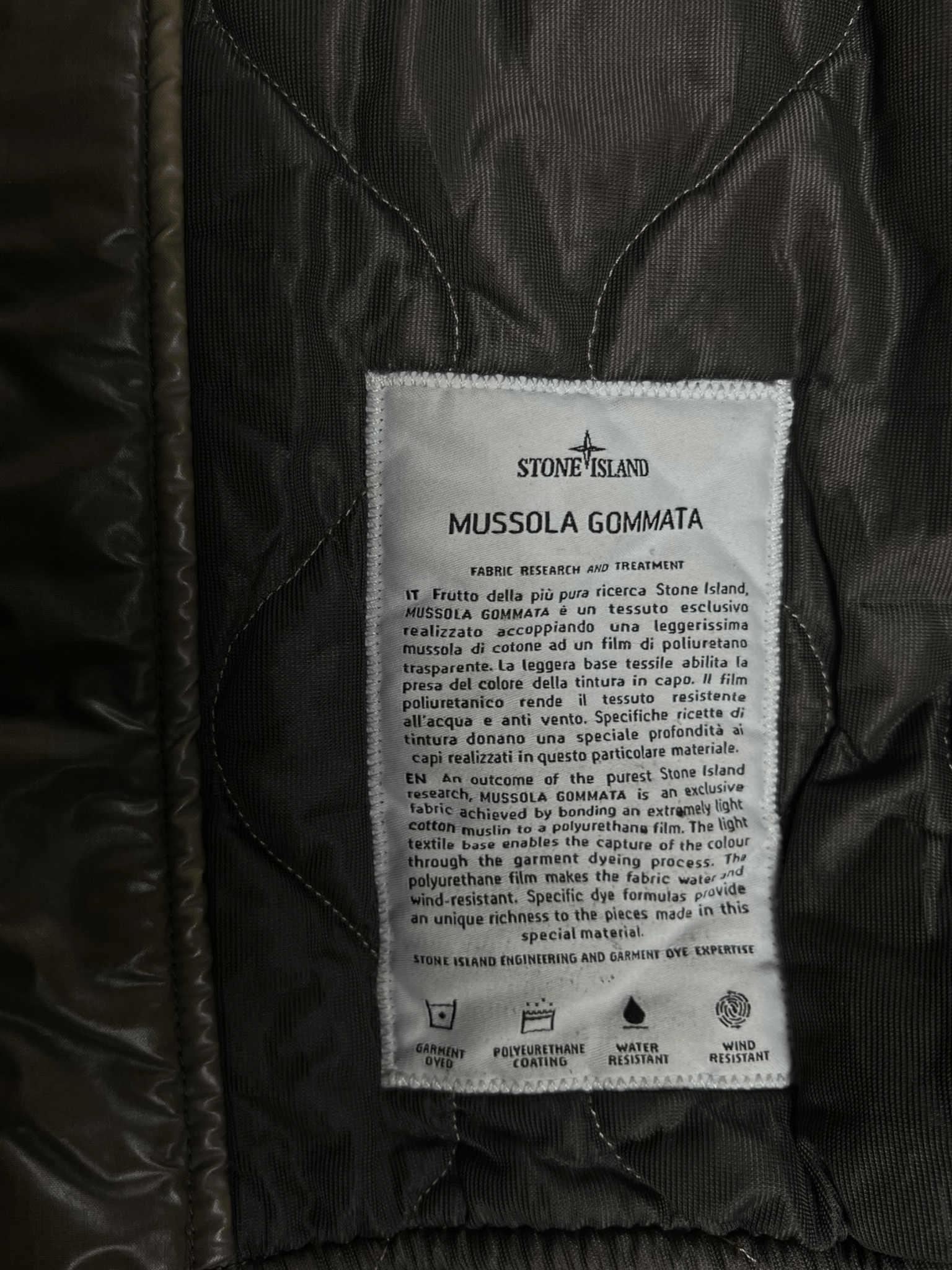VESTE STONE ISLAND MUSSOLA GOMMATA - NB08 SHOP