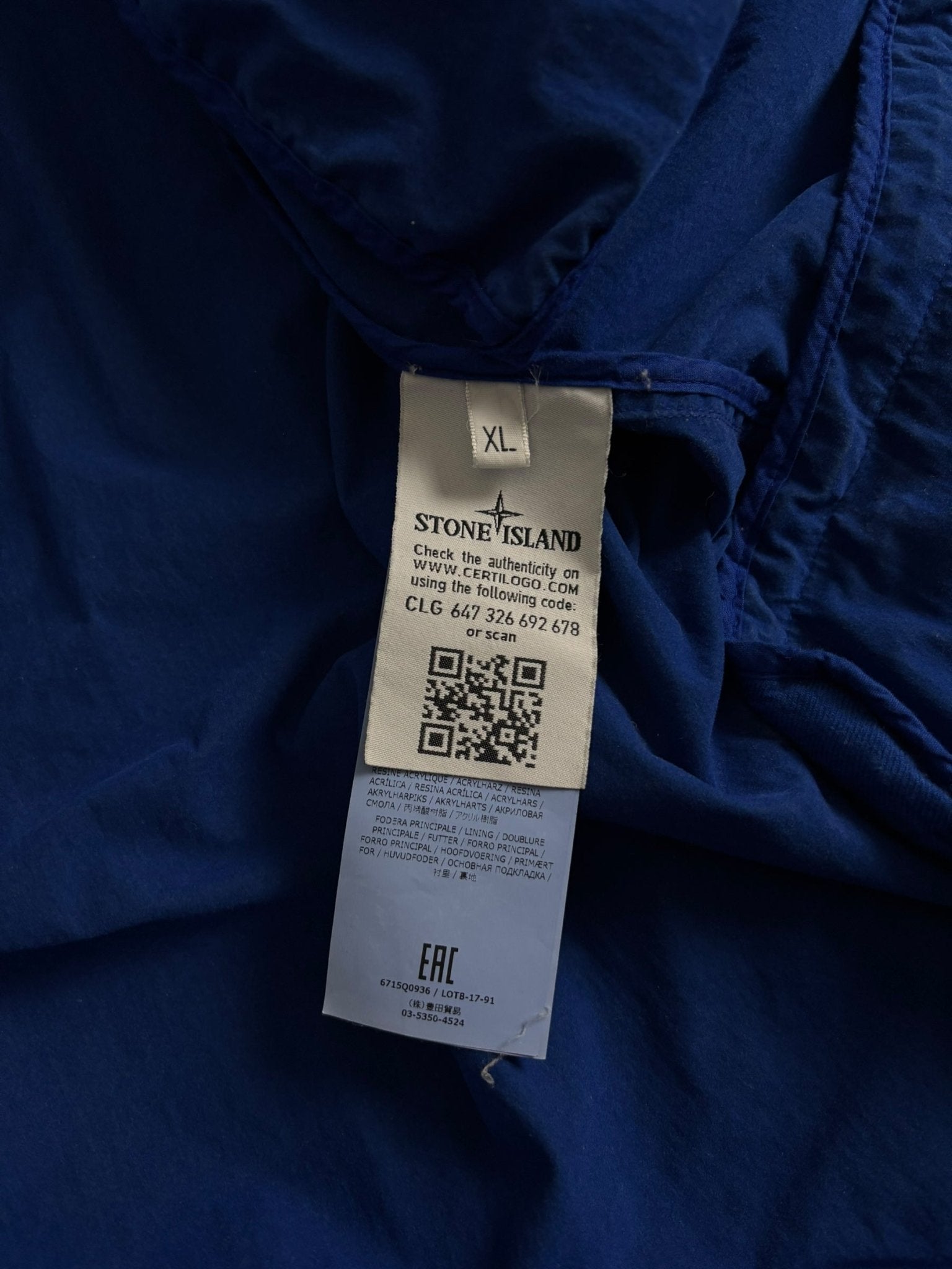 VESTE STONE ISLAND NYLON MÉTAL FLOCK - NB08 SHOP