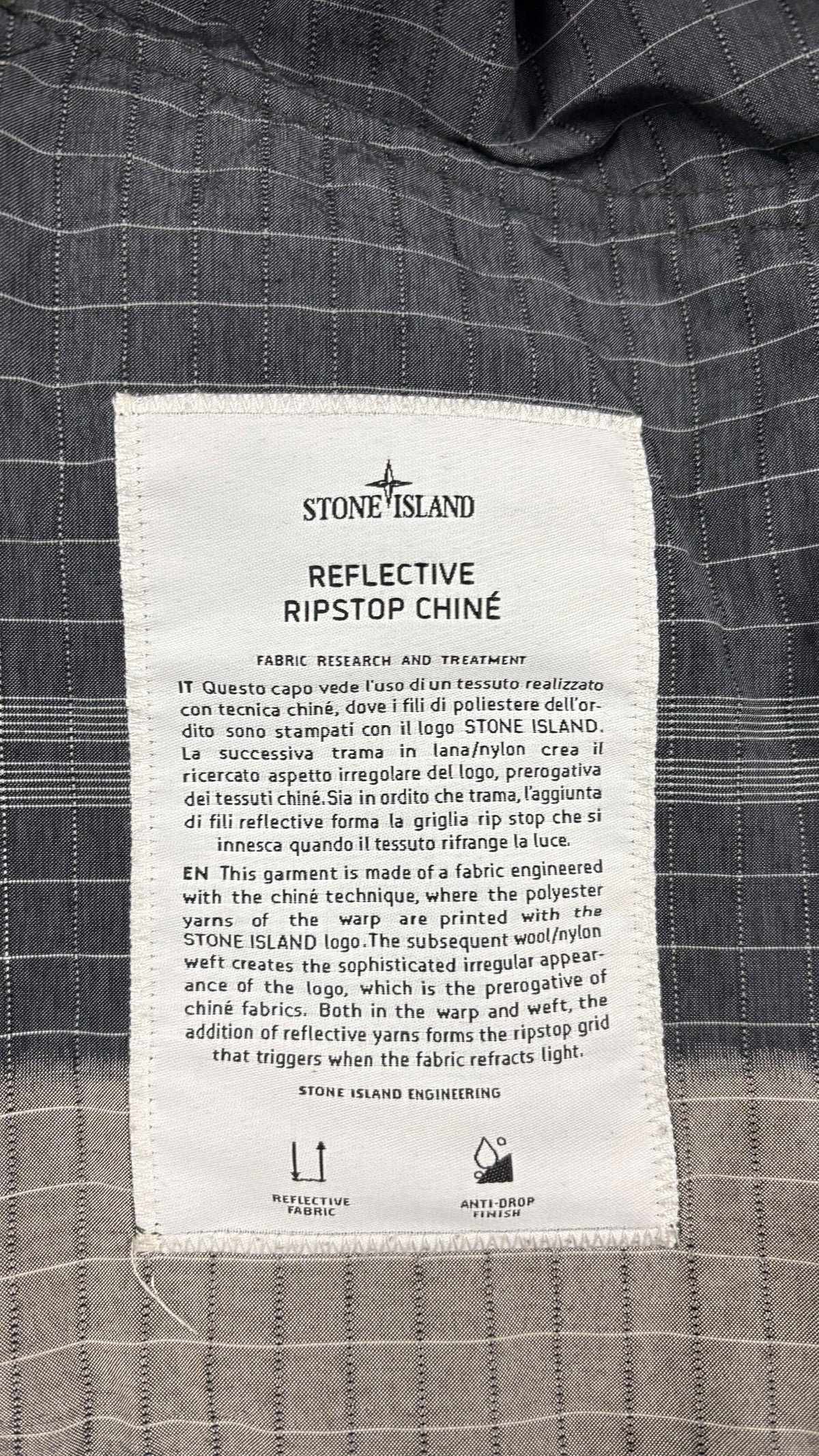 Veste Stone Island Reflective Ripstop Chiné gris taille M - vue 5/6