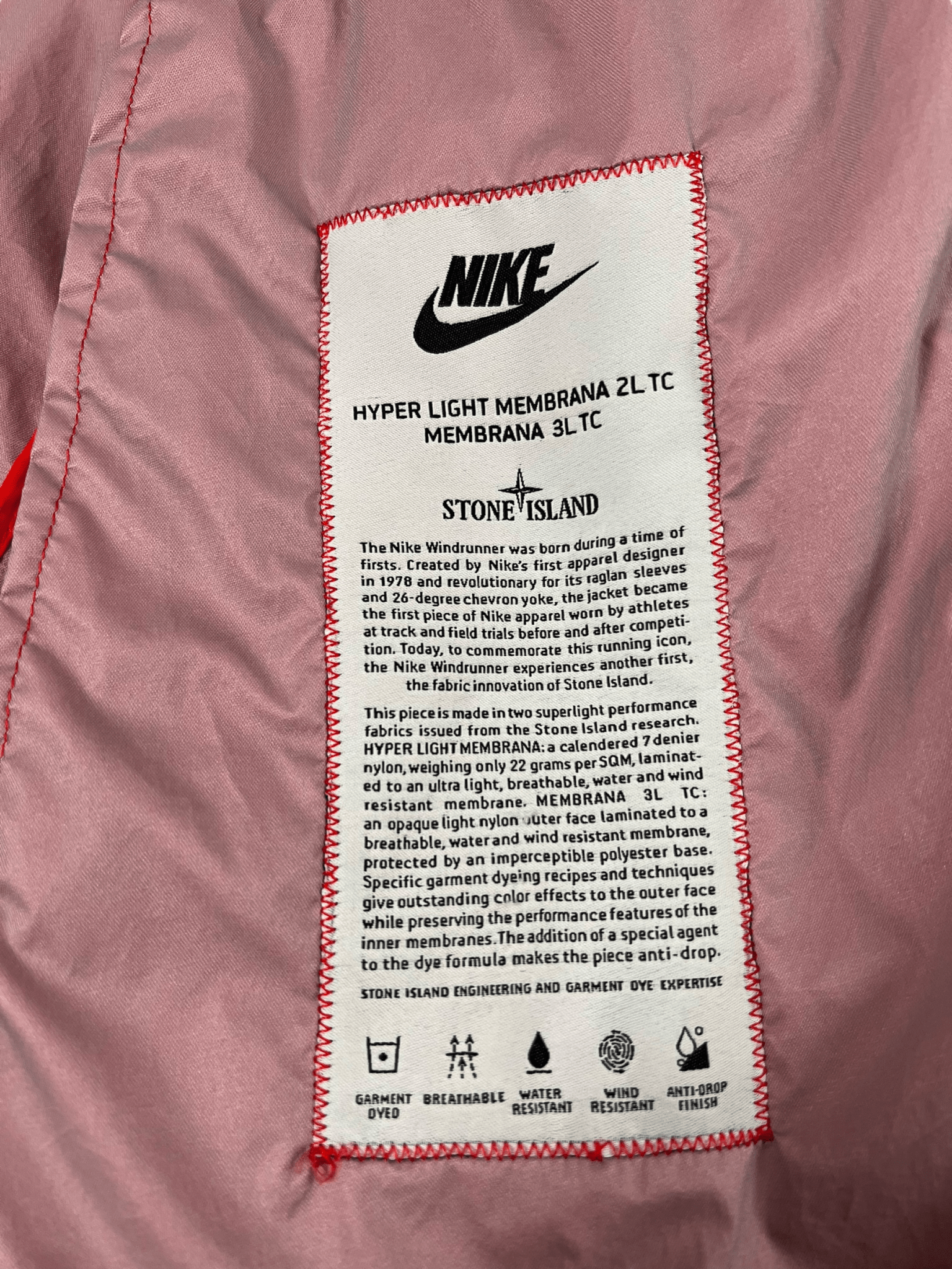 VESTE STONE ISLAND X NIKE HYPER LIGHT MEMBRANA 2L TC MEMBRANA 3L TC - NB08 SHOP