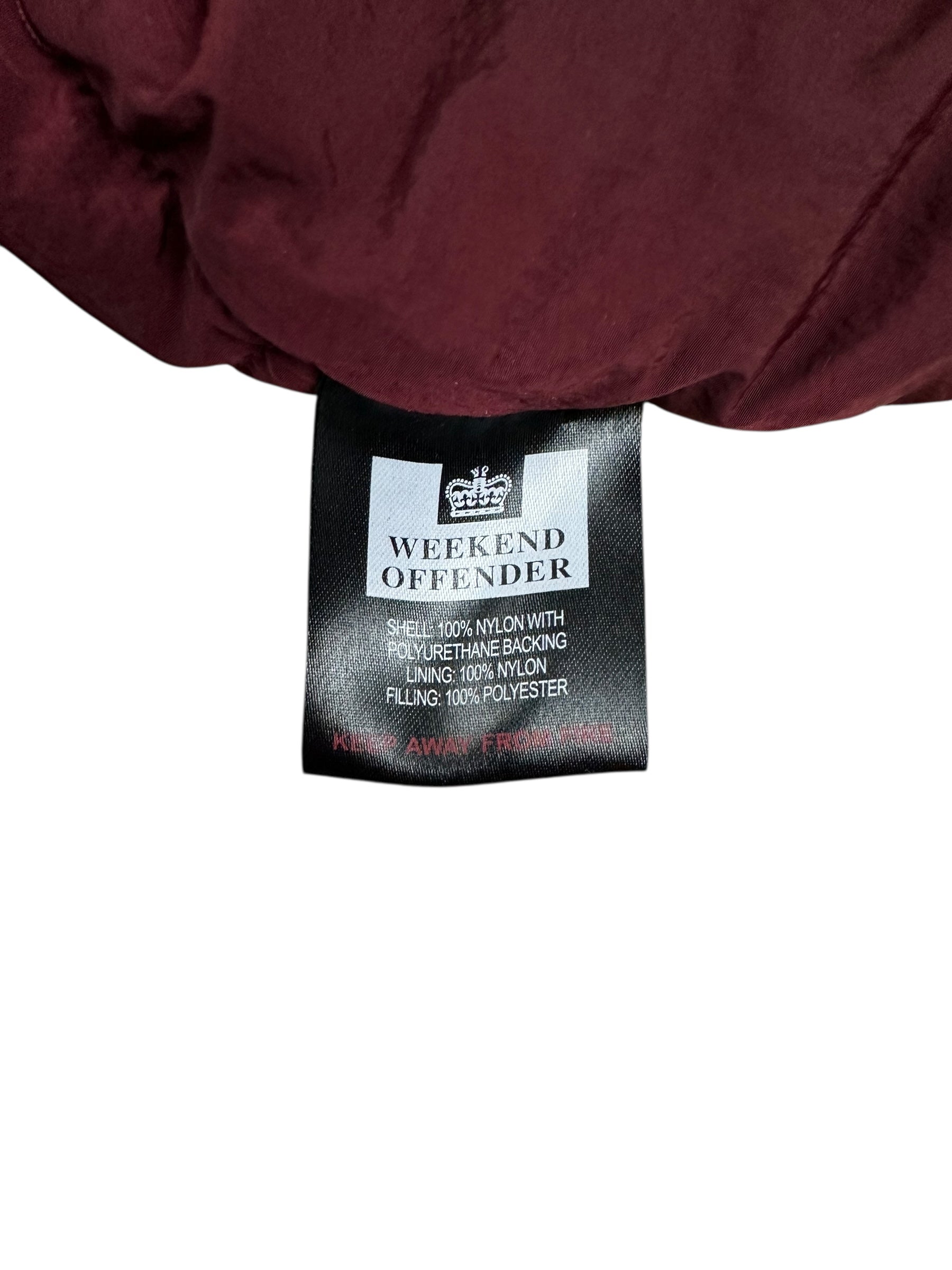 Gilet Weekend Offender bordeaux taille L - Détail