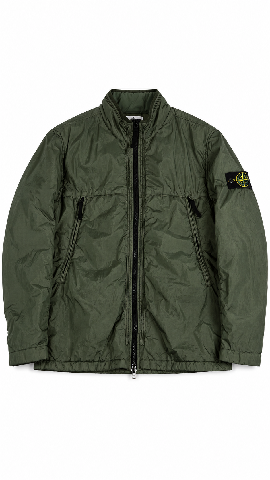 Veste Stone Island Garment Dyed Crinkle Reps NY, Kaki, Taille XXL — photographie principale