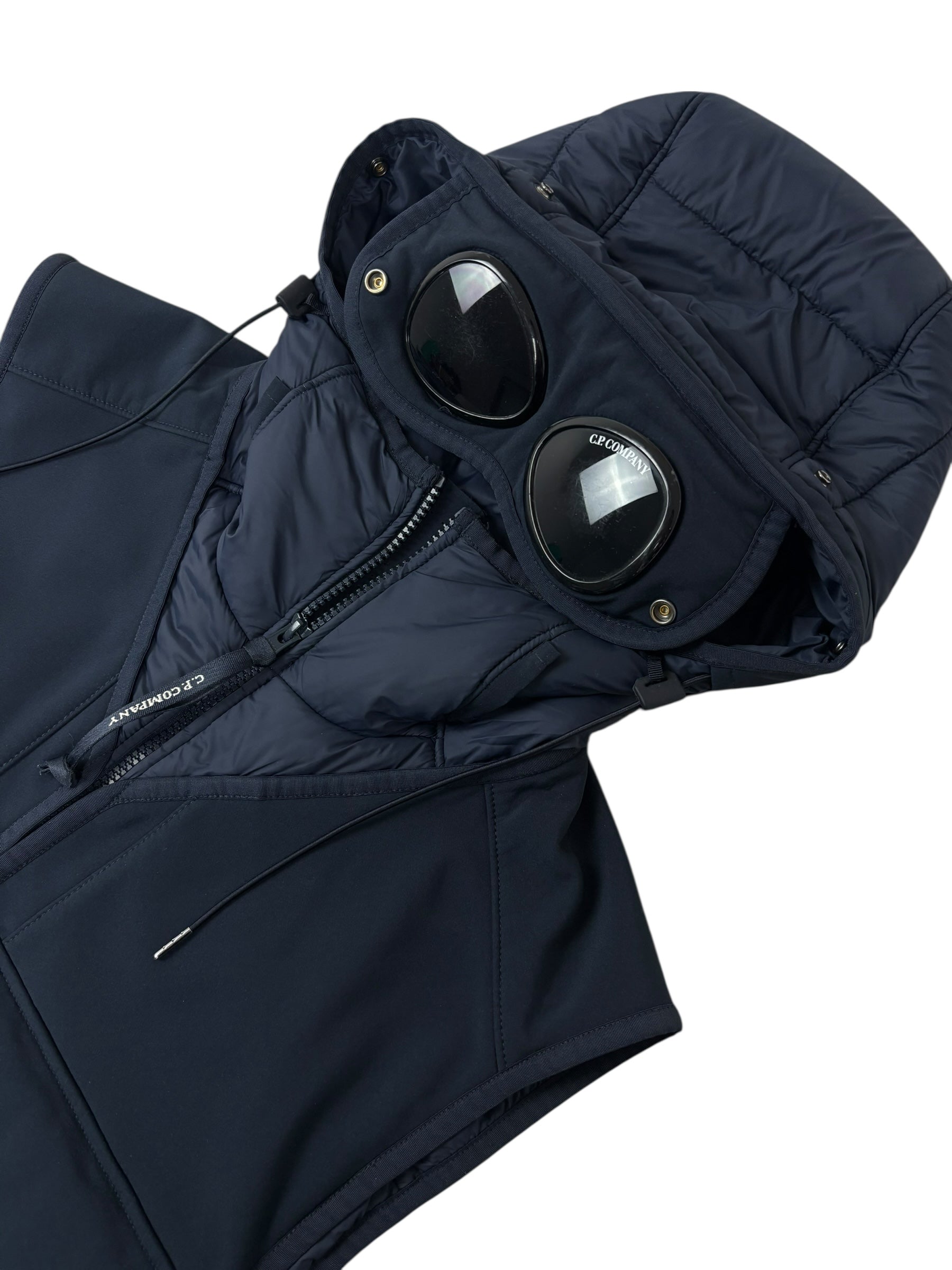 GILET C.P COMAPANY SHELL-R GOGGLE JACKET - MARINE - TAILLE 48
