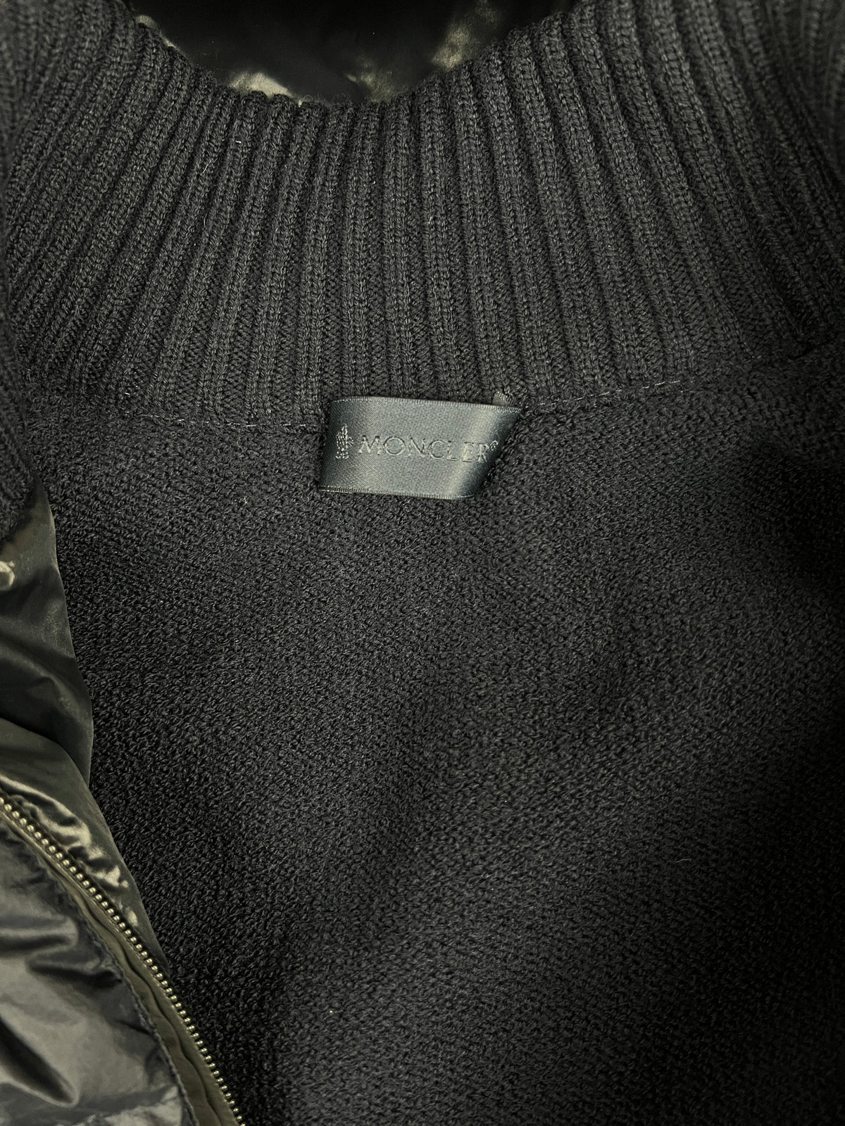 Cardigan Zippé à Capuche Moncler Grenoble Hybride, Marine, Taille L, Neuf — photographie complémentaire 4