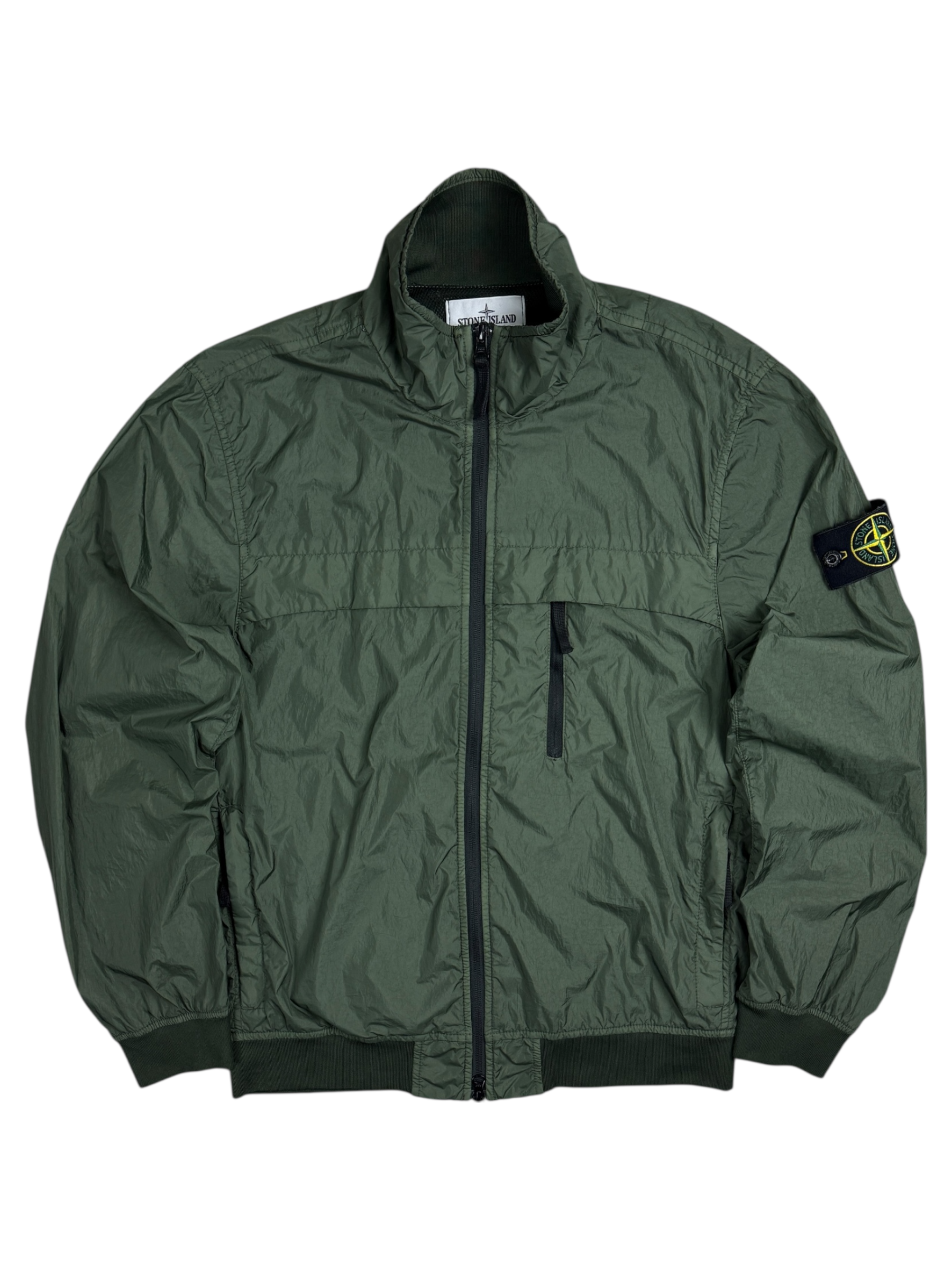 VESTE STONE ISLAND GARMENT DYED CRINKLE REPS R-NY - VERT - TAILLE S