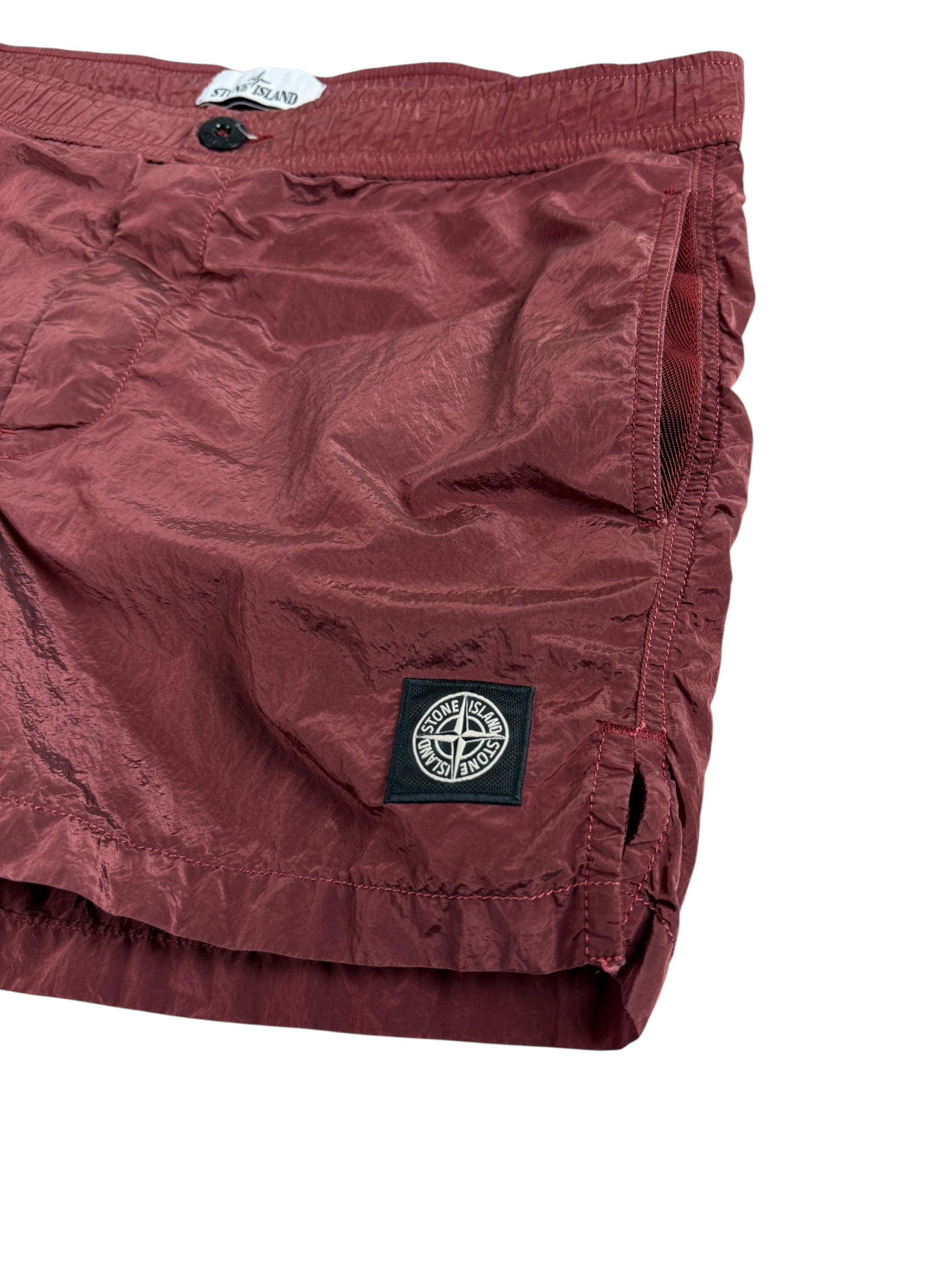 SHORT DE BAIN STONE ISLAND - BORDEAUX - TAILLE M
