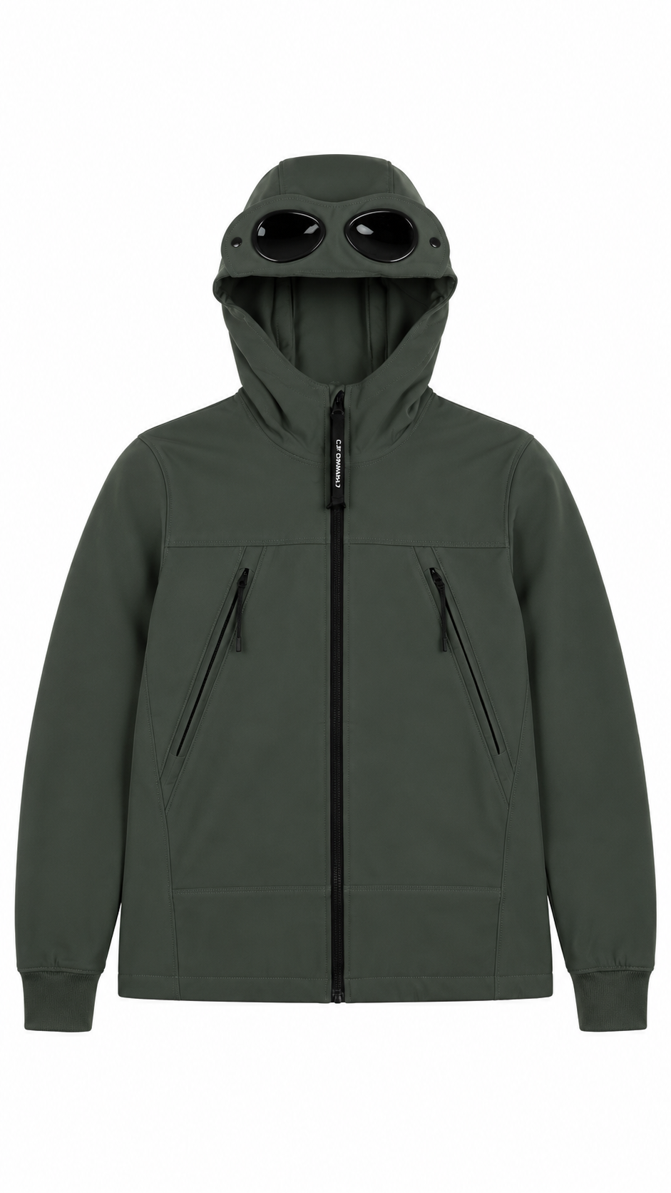 Veste à Capuche C.P Company Junior Shell-R Goggle kaki grisé taille 14 ans, seconde main authentifiée NB08 — vue 1