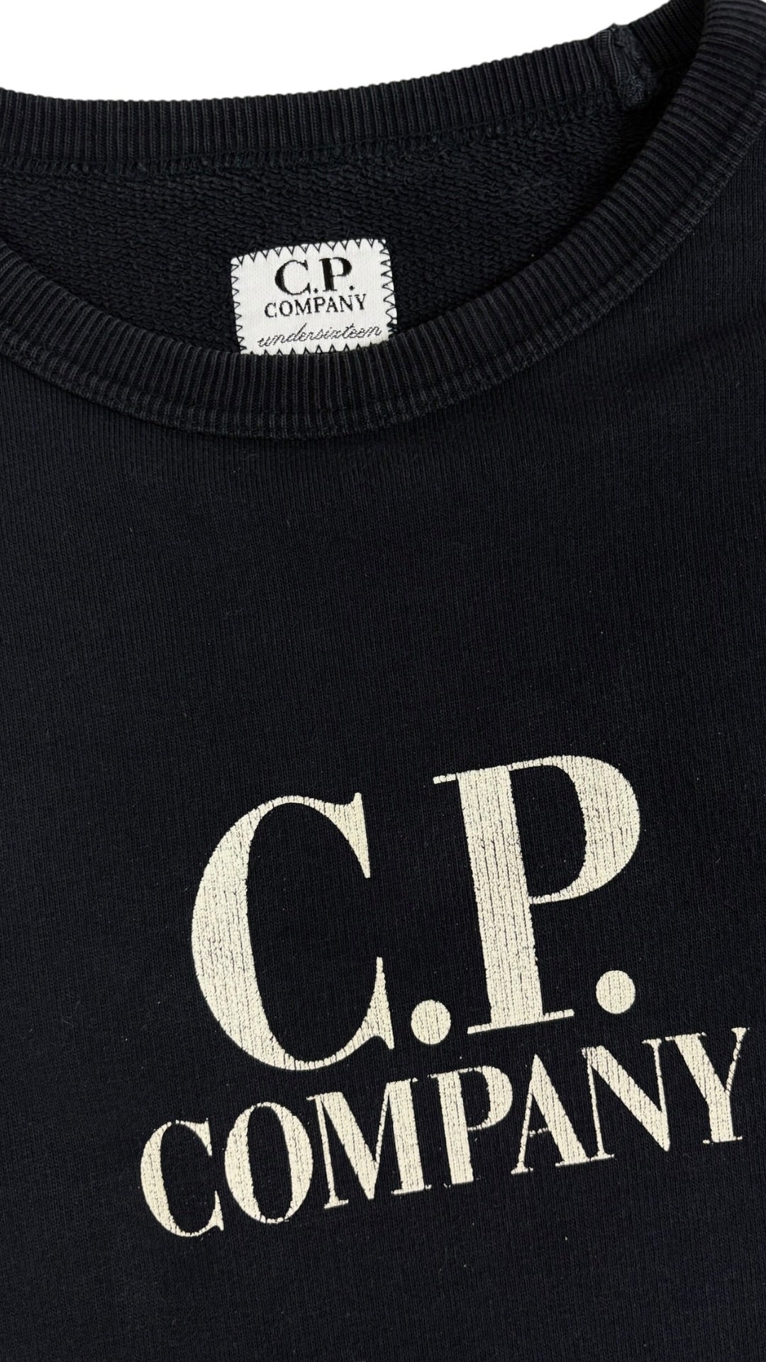 CREWNECK PULL C.P COMPANY JUNIOR - MARINE - TAILLE 10 ANS