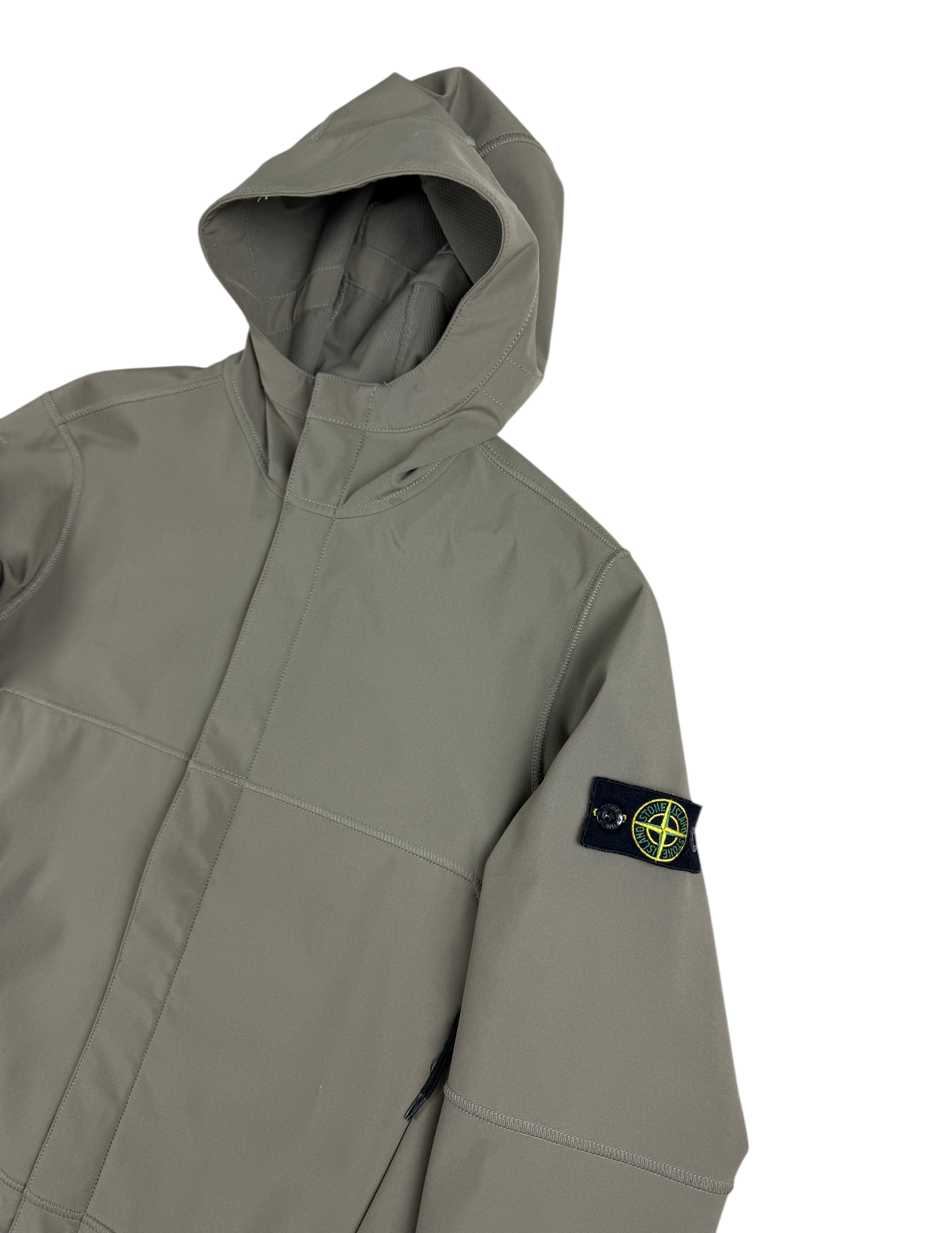 VESTE STONE ISLAND SOFT SHELL - KAKI- TAILLE 14 ANS