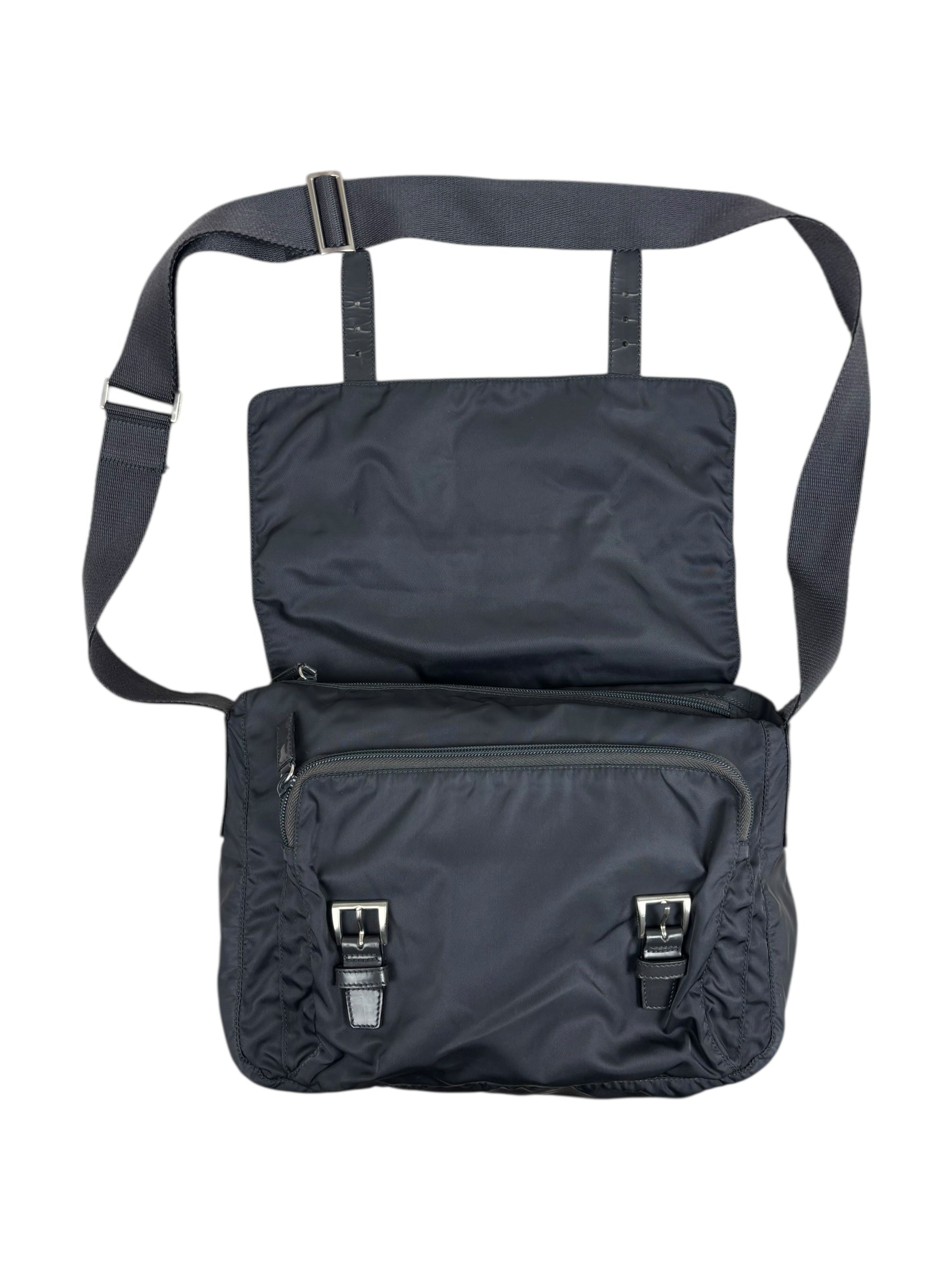 SACOCHE PRADA MESSENGER NYLON - GRIS - TAILLE UNI