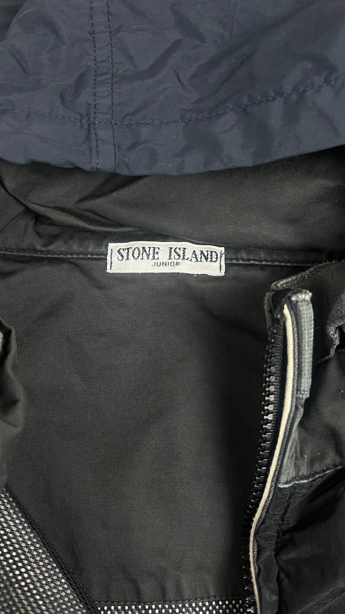 Veste à Capuche Stone Island Junior Nylon, Marine, Taille 14 ans — photographie complémentaire 4