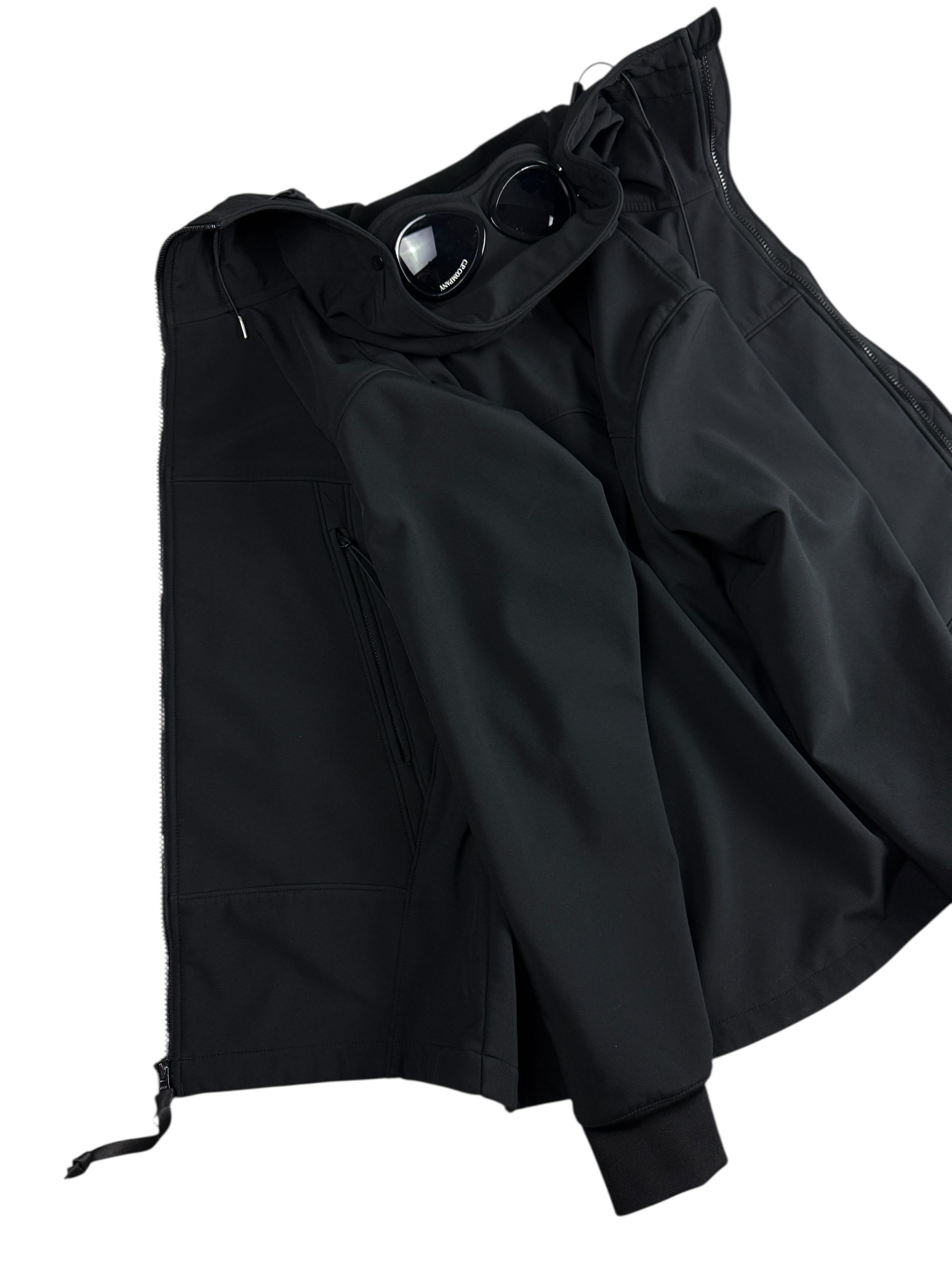 VESTE C.P COMPANY SHELL-R GOGGLE JACKET - NOIR - TAILLE 46